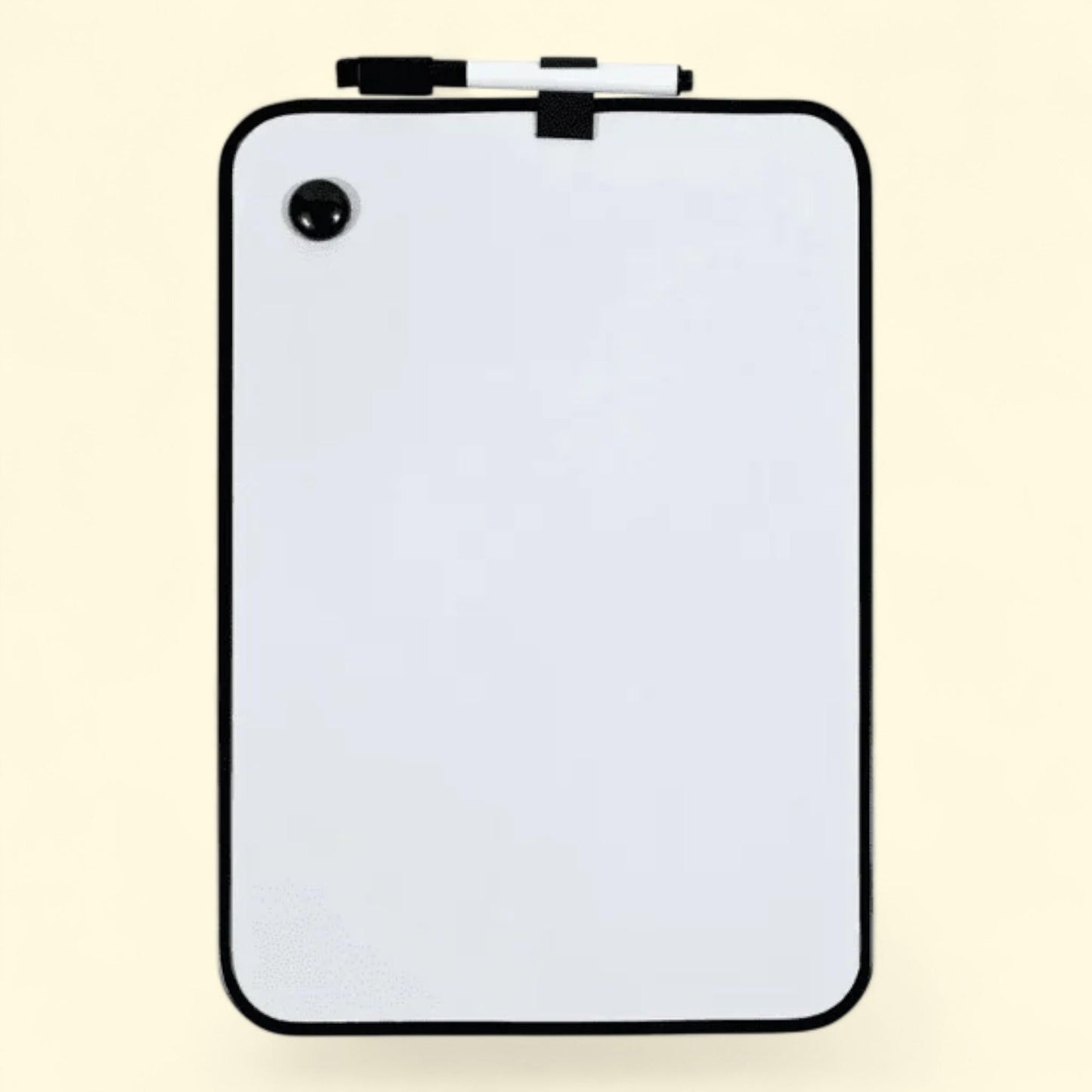 JAM Paper Magnetic Dry Erase Foam Whiteboards, 8 x 12, Black Border, 1 pack