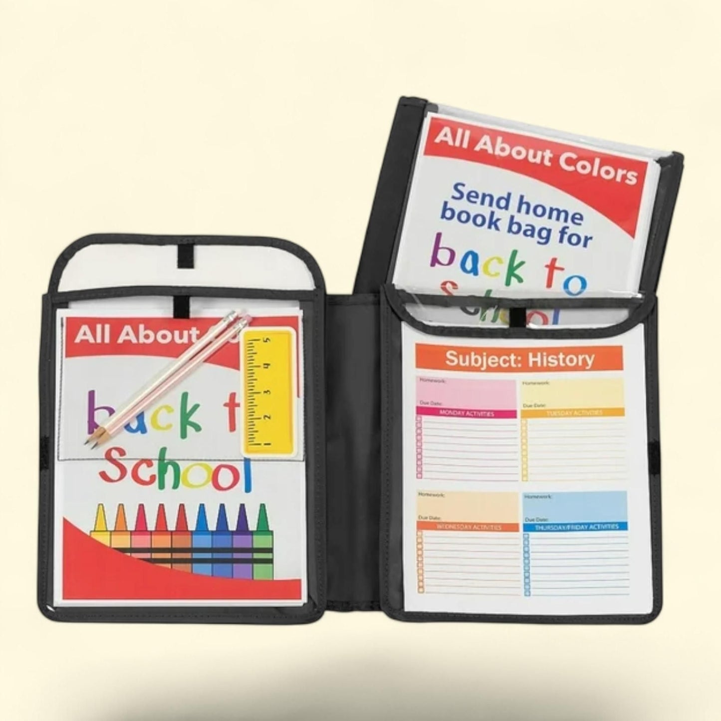 C-Line Homework Connector Folder, Black