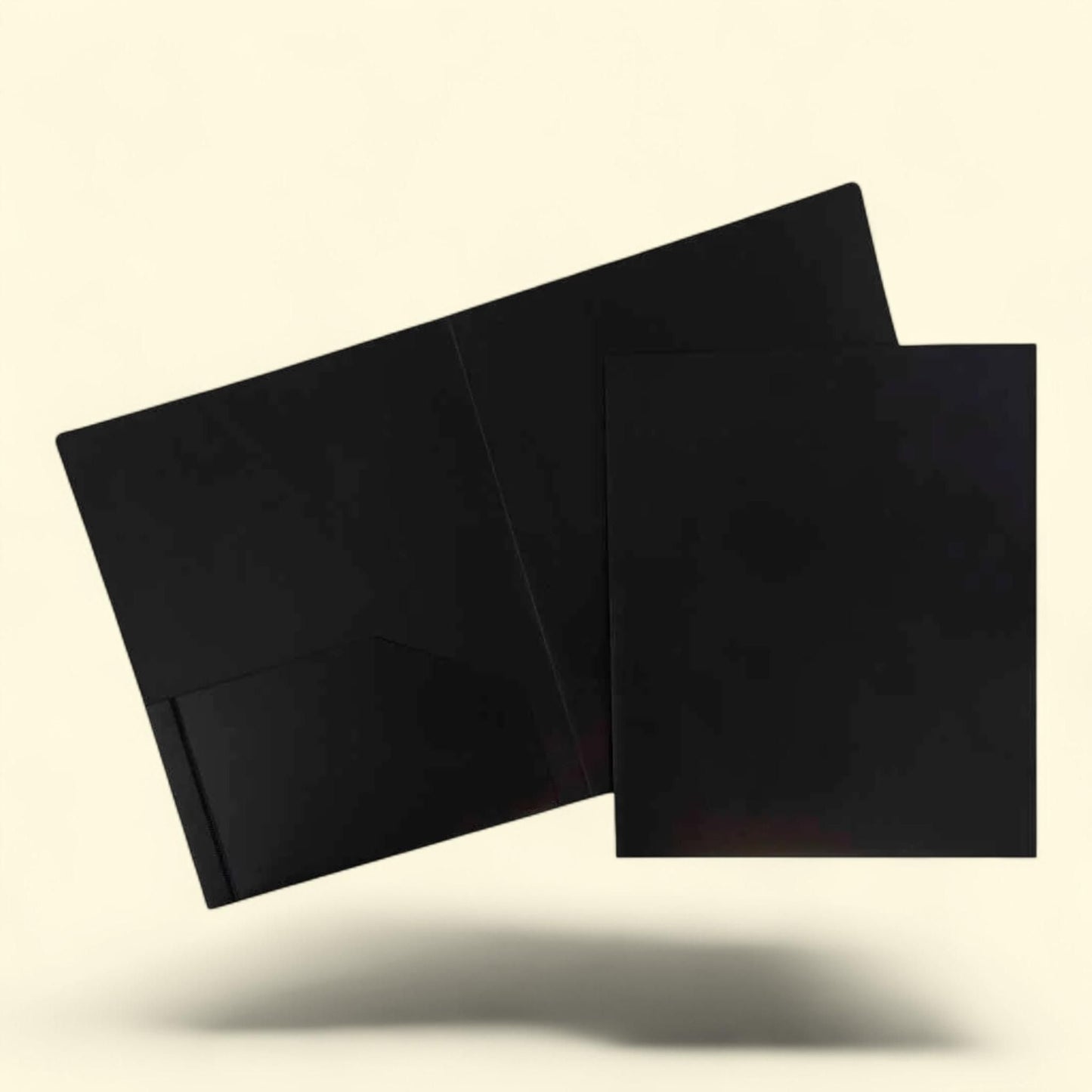 JAM Paper Plastic School Folders, Black, 3/Pack