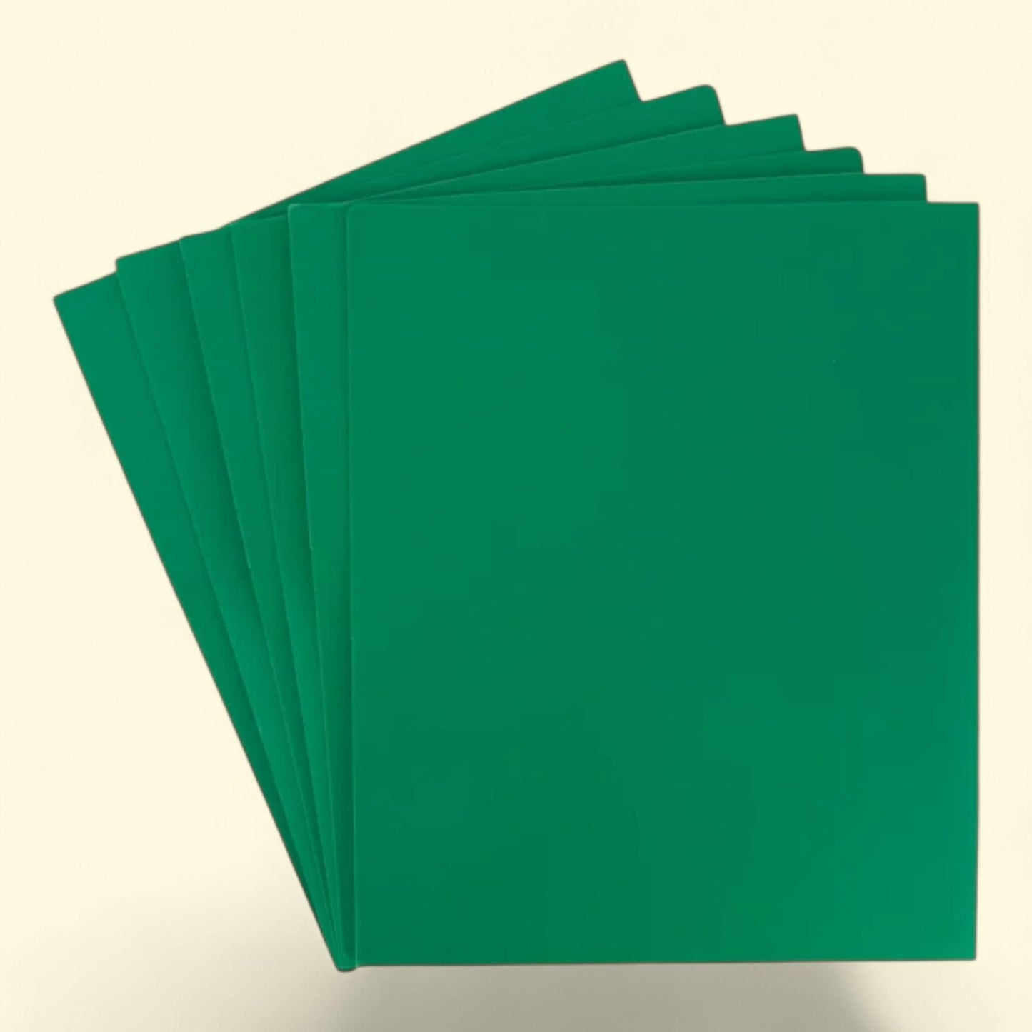 JAM Paper Plastic Presentation Folders, Green, 6 Pack