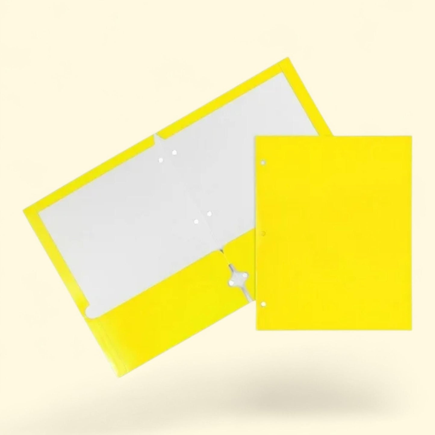 JAM Paper School Folders, Yellow, 3/Pack