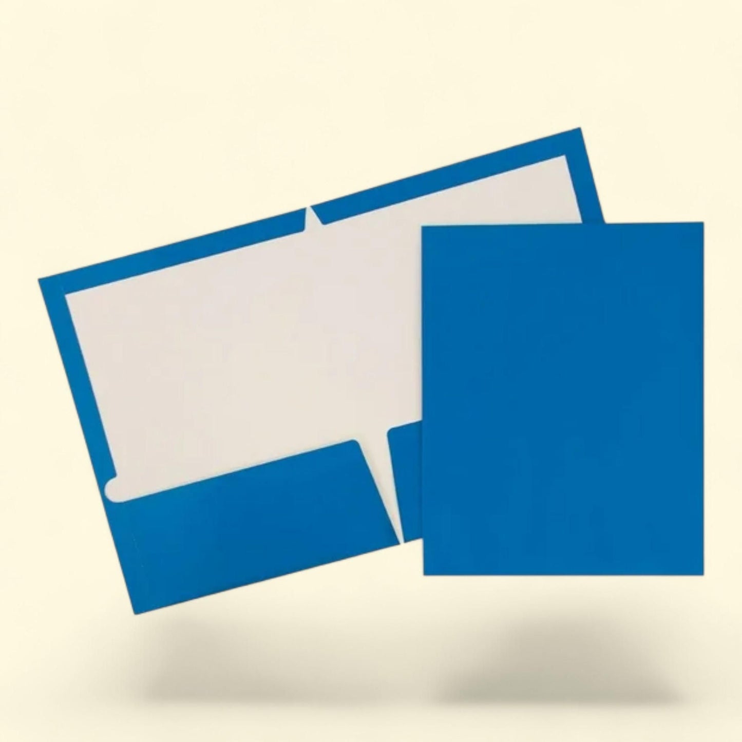 JAM Paper Glossy Folders, Blue, 3/Pack