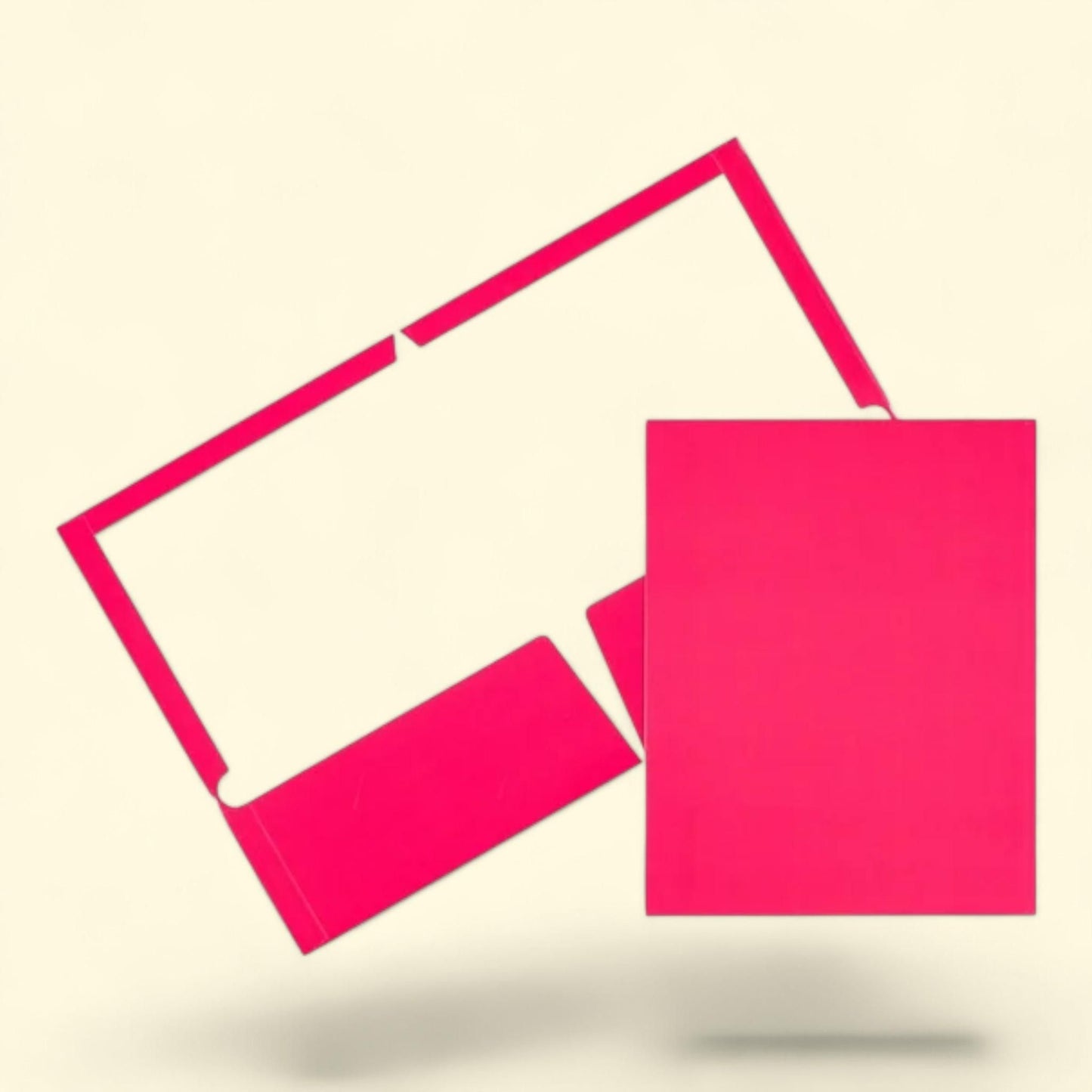 JAM Paper Glossy Folders, Fuchsia Hot Pink, 3/Pack