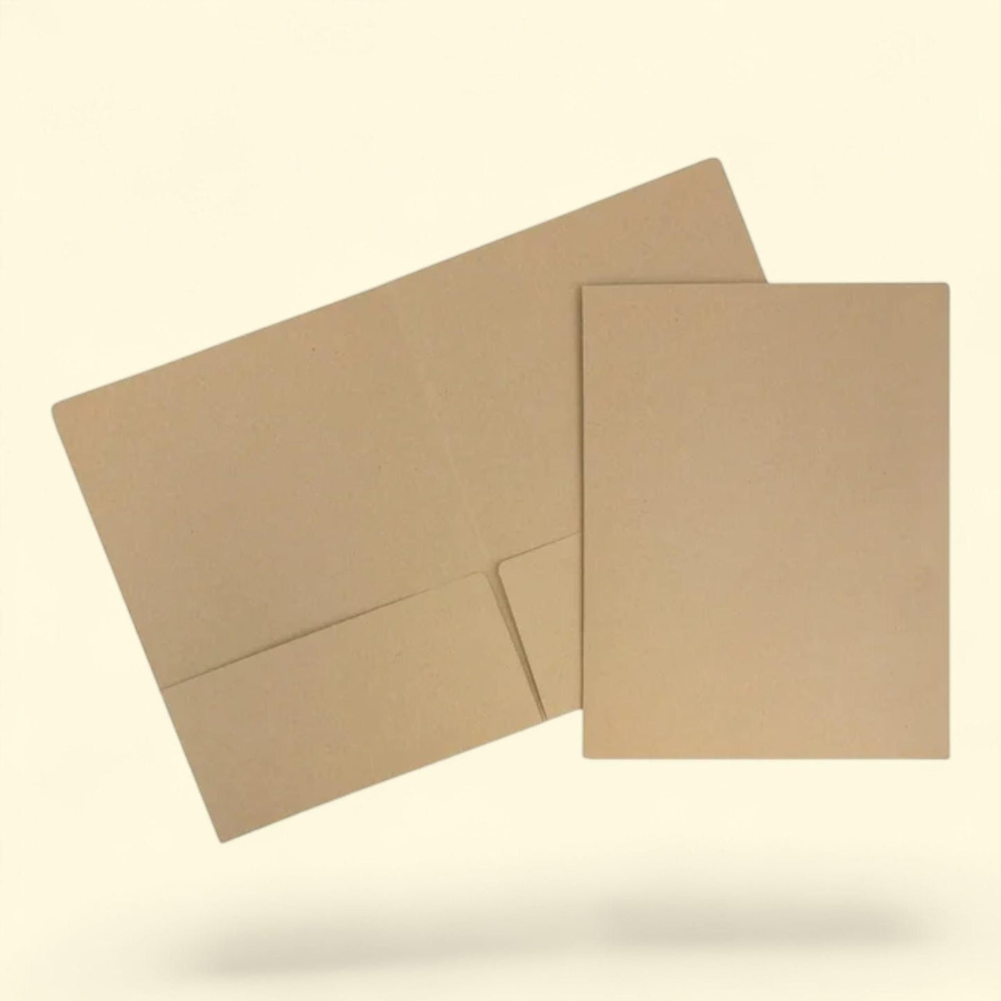 JAM Paper Two Pocket Folders, Brown Kraft Recycled, 6/Pack