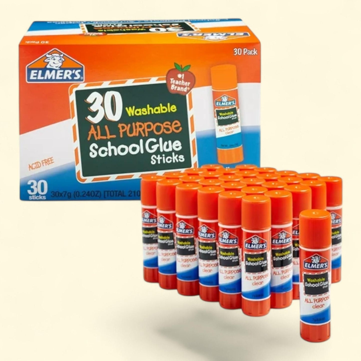 Elmer's Glue Stick, All-Purpose Clear, 30-Pack — authentic US product shipped worldwide by Treatspree