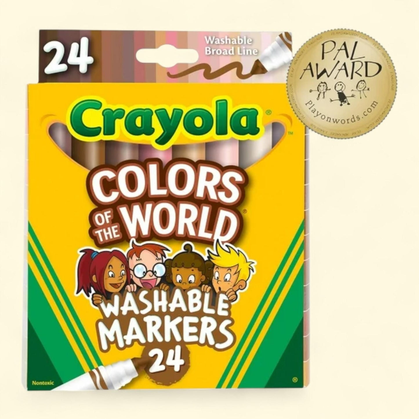 Crayola Colors of the World Art Markers, 24 Ct