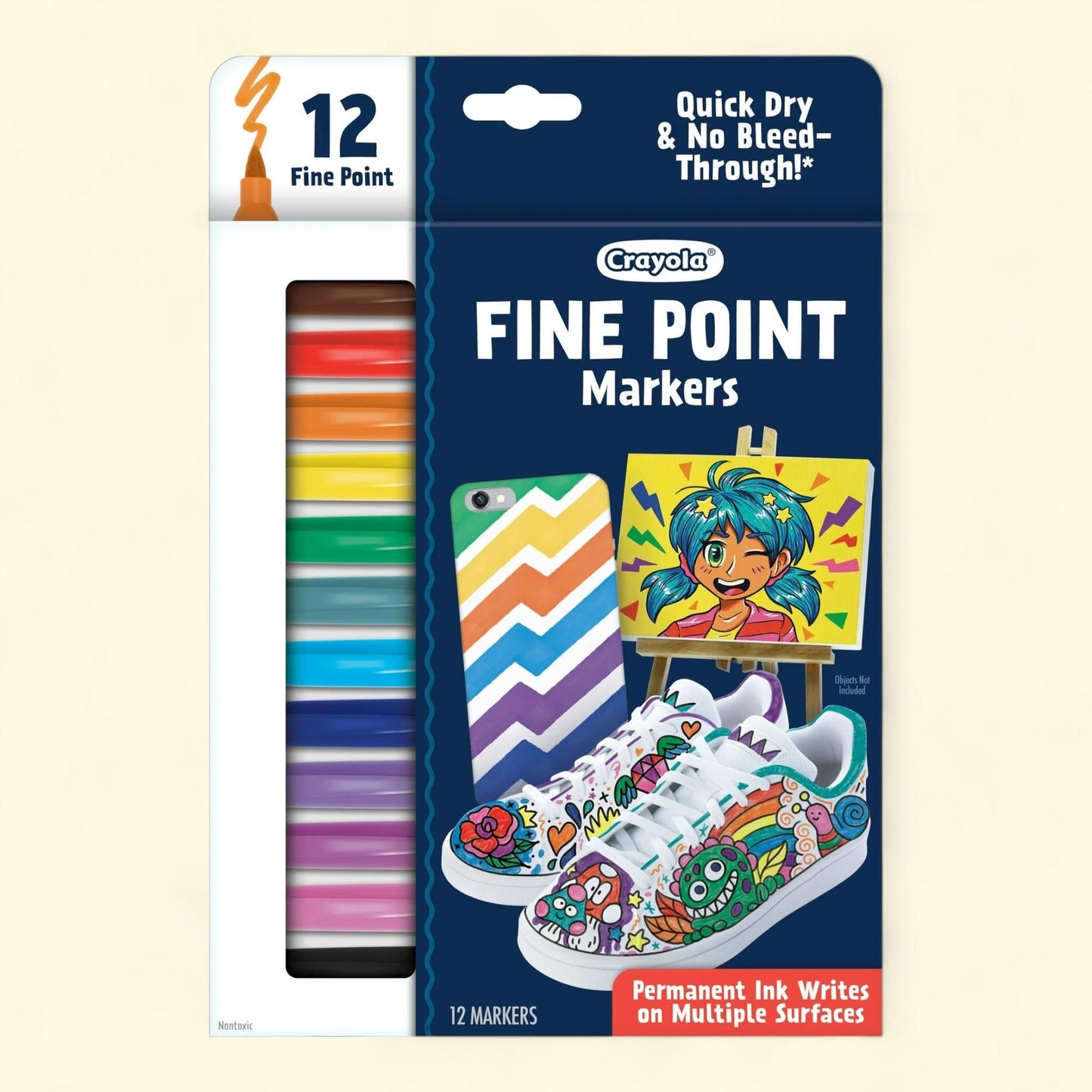 Crayola Fine Point Permanent Markers, 12 Ct — authentic US product shipped worldwide by Treatspree