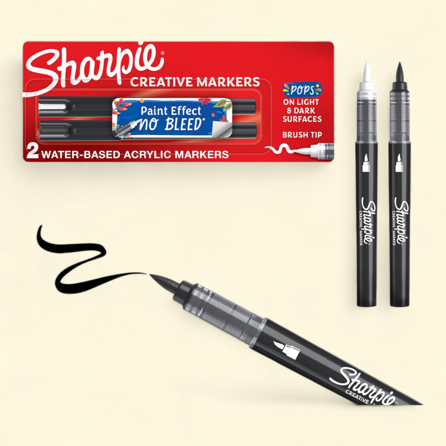 Sharpie Creative Markers, Brush Tip, 2 Count — authentic US product shipped worldwide by Treatspree