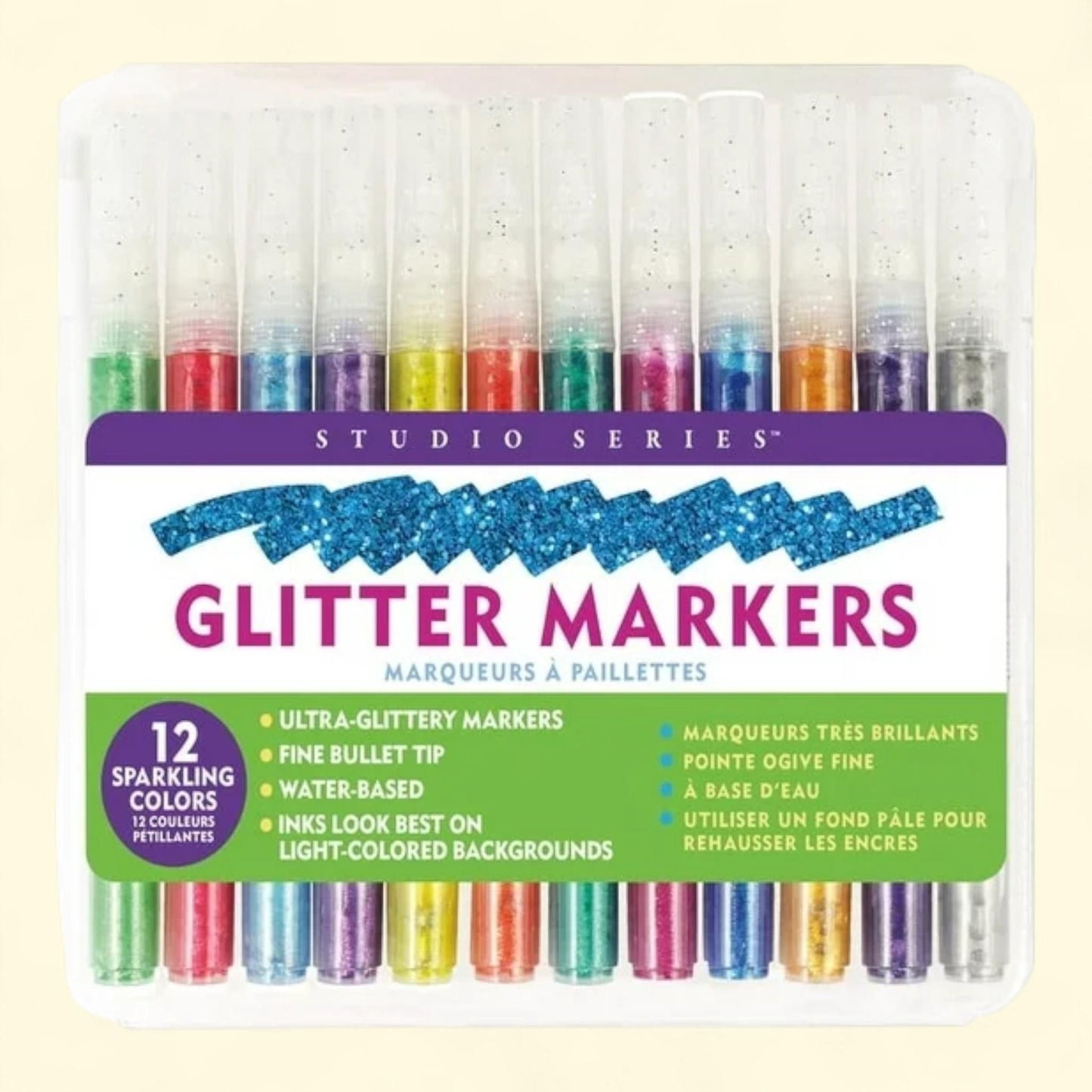 Studio Series Glitter Marker Set, 12-piece