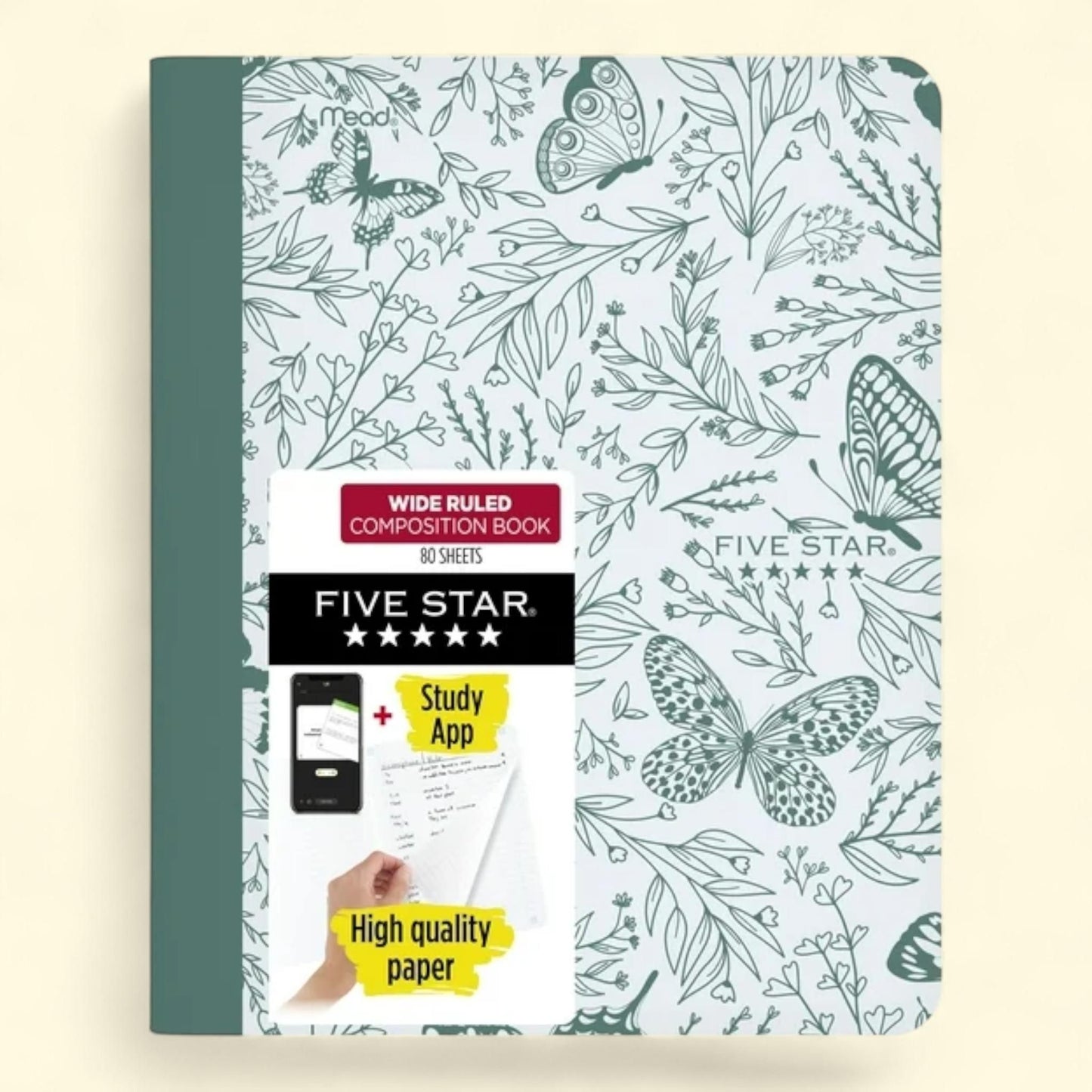 Abstract Flames Notebook, College Ruled 100 Sheets/200 Pages, 7.44x9.69