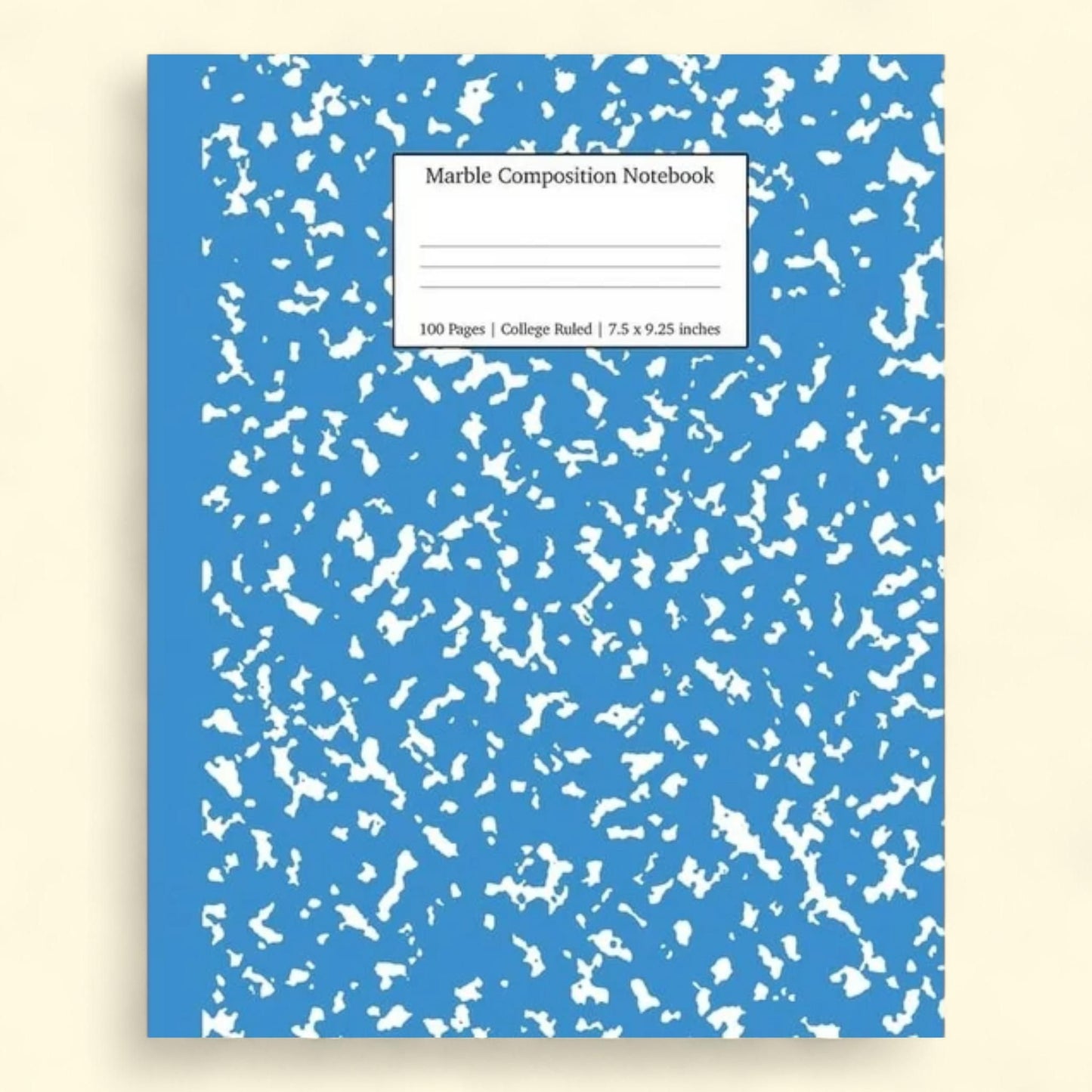 Cornell Notes Notebook, Abstract Black 8.5" x 11"