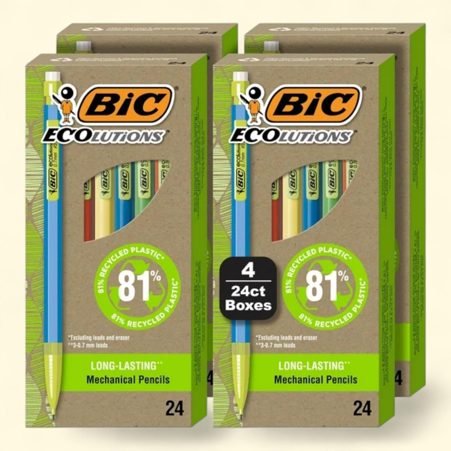 BIC Ecolutions Mechanical Pencils, 0.7 mm, 96 Count