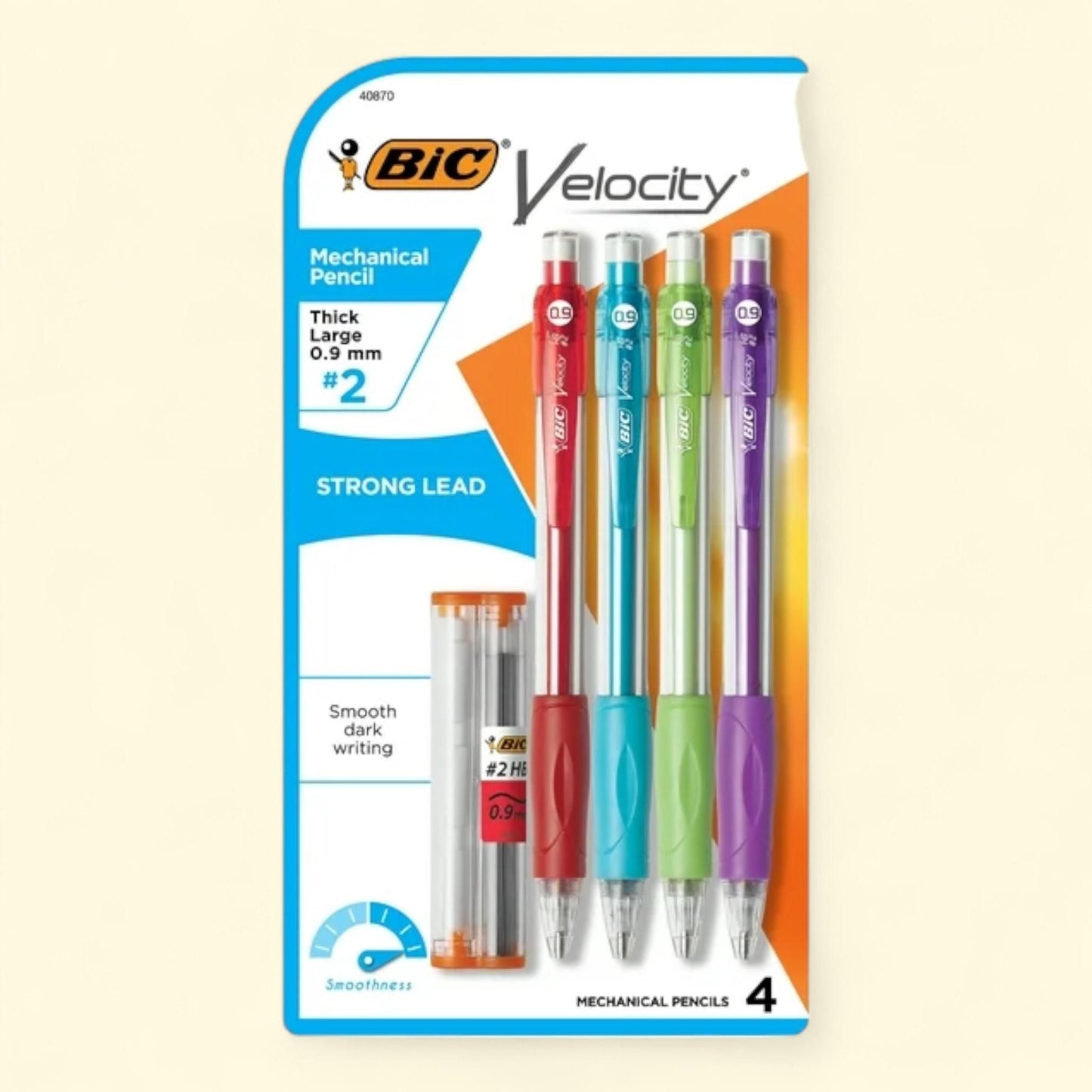 BIC Velocity Mechanical Pencil, 0.9 mm, 4 Count