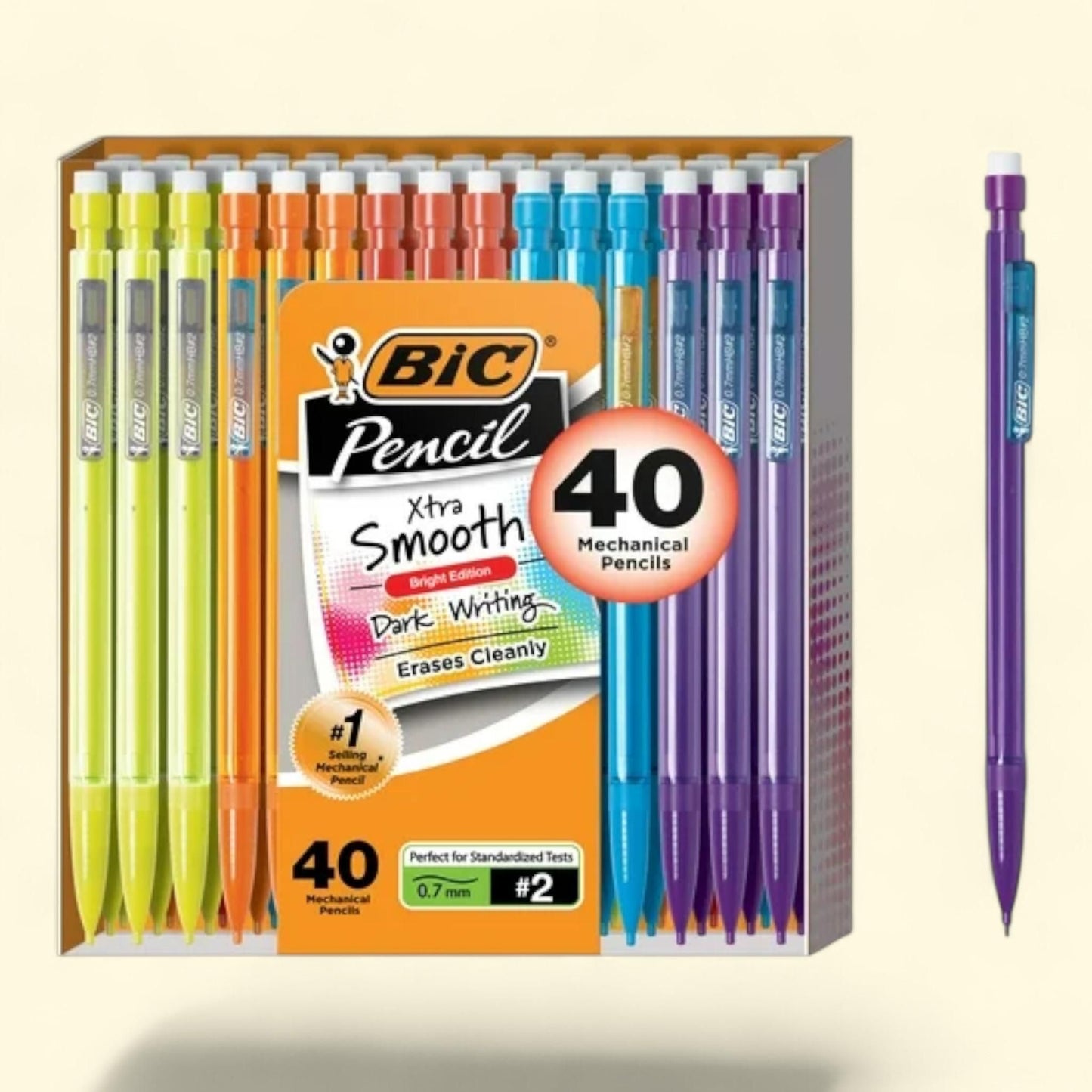 BIC Xtra Smooth Mechanical Pencil, 0.7 mm, 40 Count
