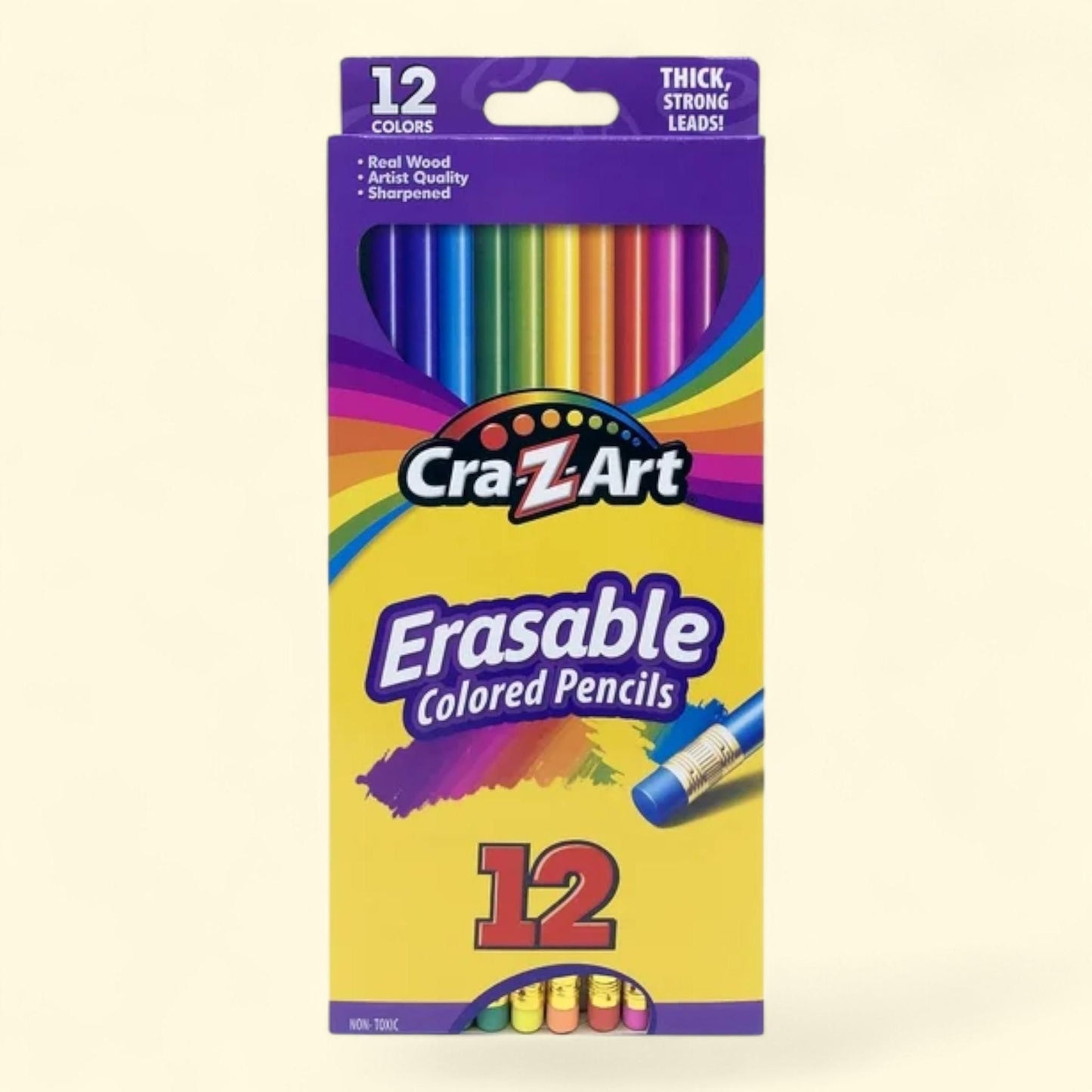 Cra-Z-Art Erasable Colored Pencils, 12 Pack
