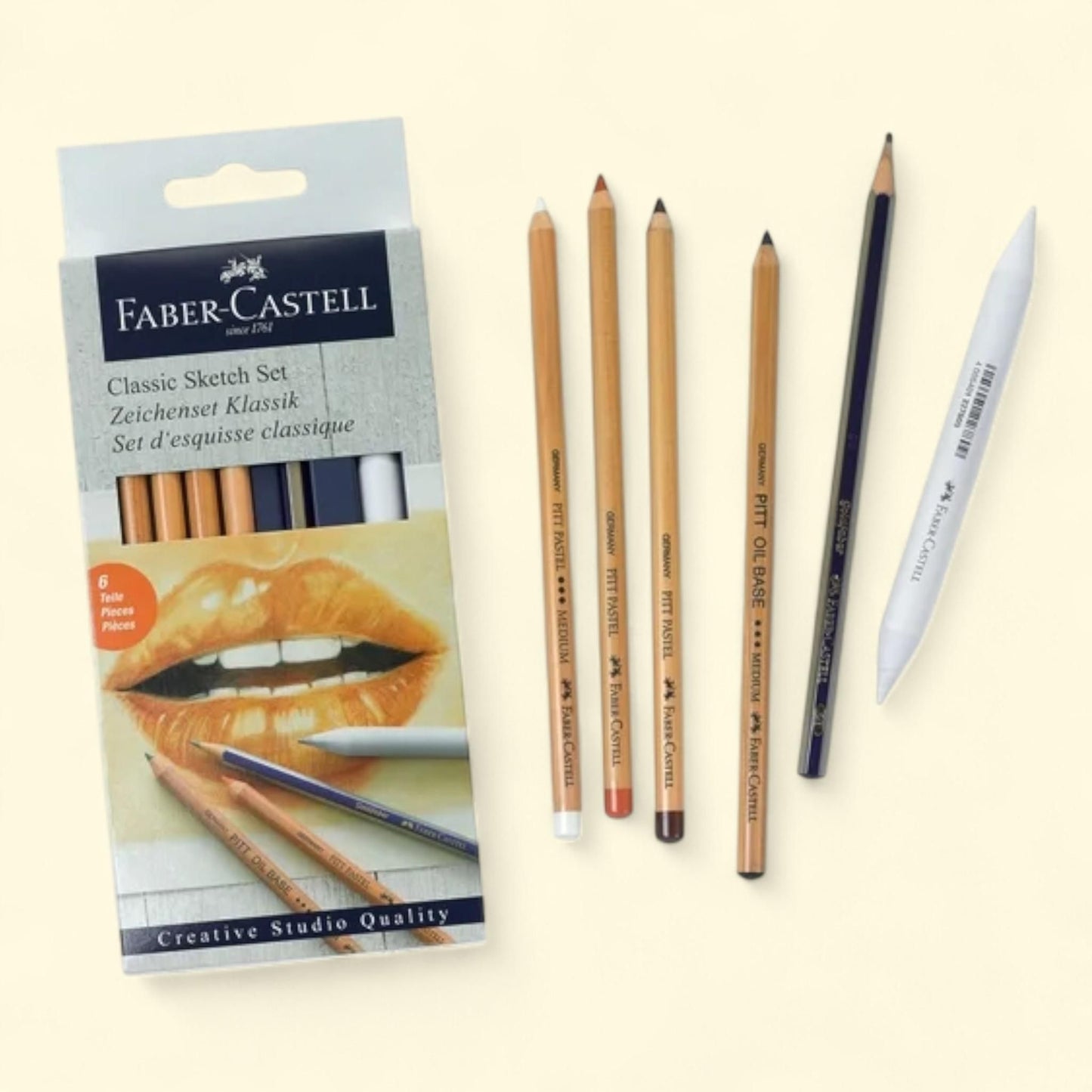 Faber-Castell Creative Studio Classic Sketch Set, Beginner and Adult Art Pencils Set