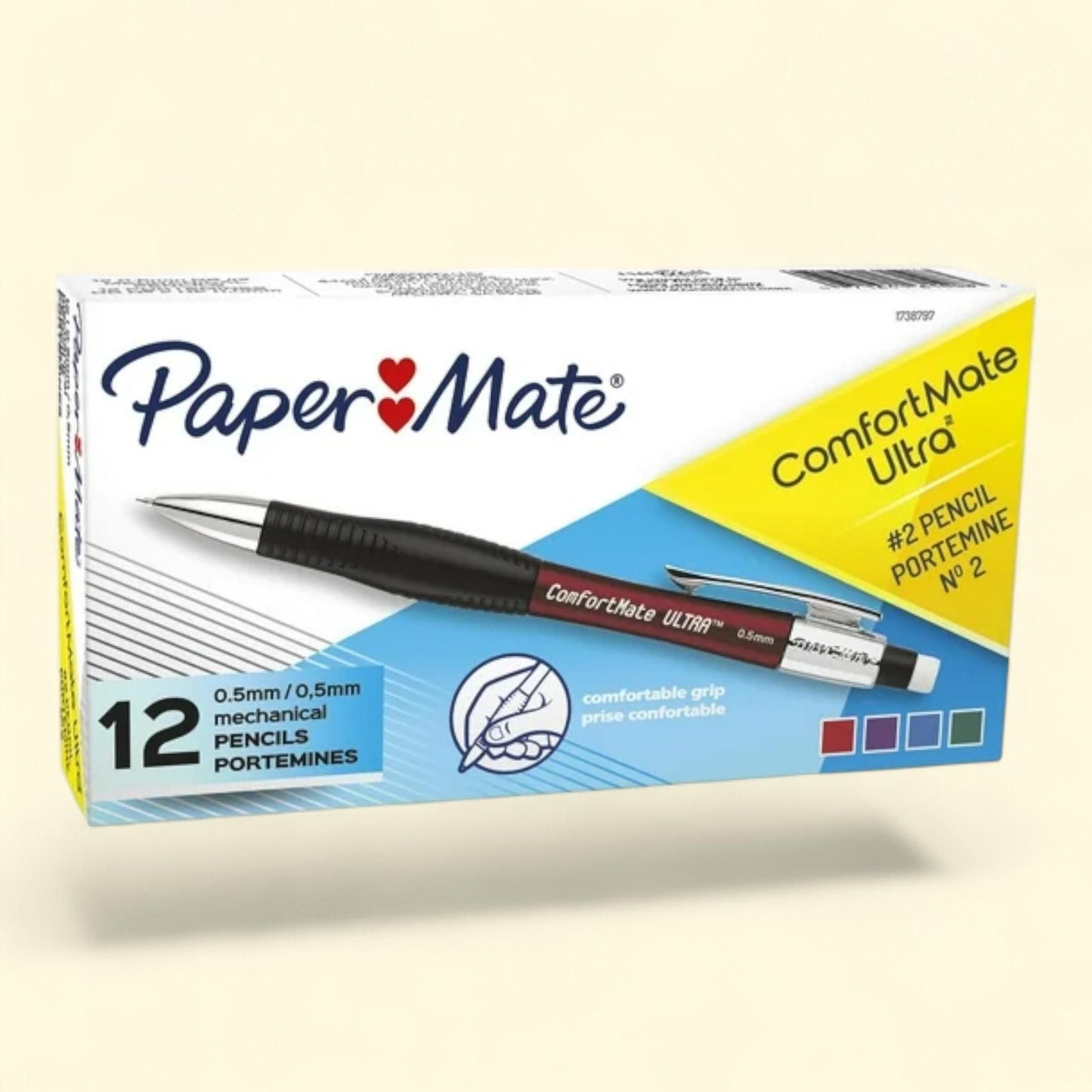 Paper Mate Comfort Mate Ultra Mechanical Pencils, 0.5mm, 12 Count