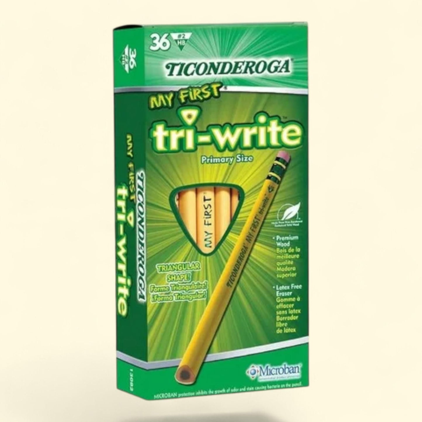 Ticonderoga Tri-Write Primary Pencils, 36 Count
