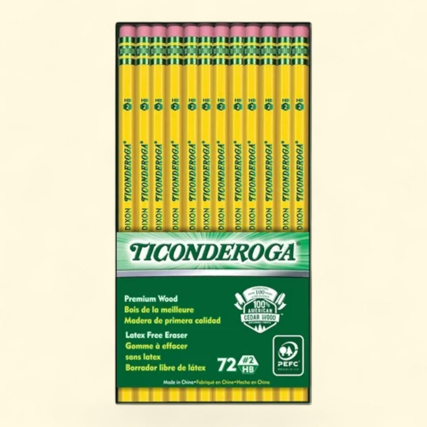Ticonderoga Pencils, No. 2 Soft, Unsharpened, 72 Pack — authentic US product shipped worldwide by Treatspree