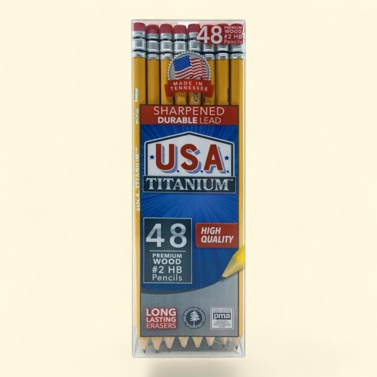 USA Titanium #2 HB Pencils, 48 Count