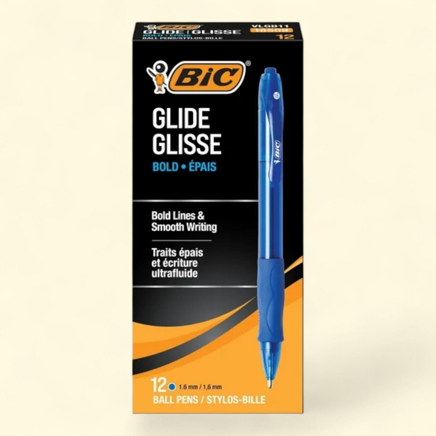 BIC Glide Bold Retractable Ball Pen, Blue, 1.6mm Bold Point, 12 Pack — authentic US product shipped worldwide by Treatspree