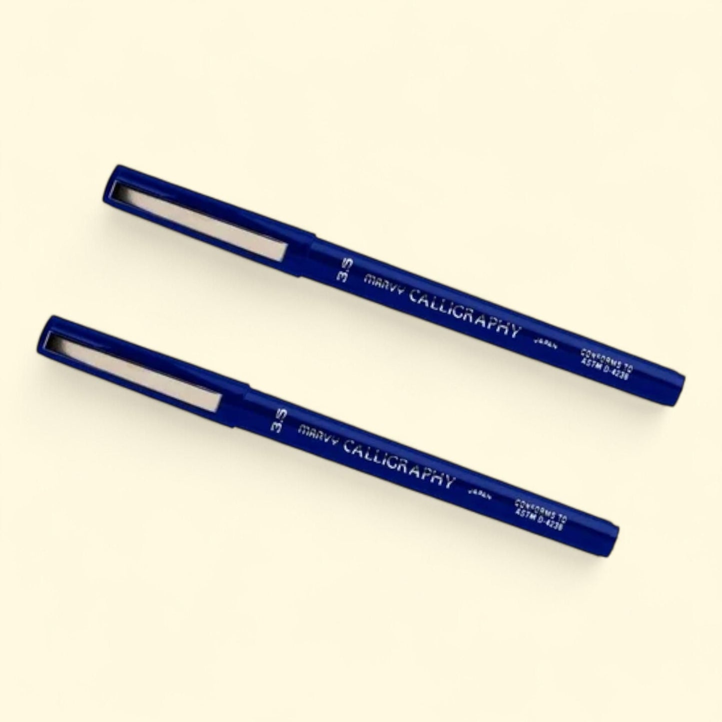 Marvy Uchida Calligraphy Pens, 3.5 mm, Blue, 2/Pack