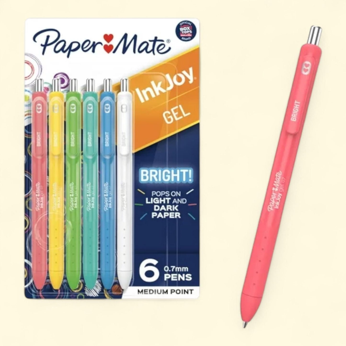 Paper Mate InkJoy Gel Pens, Medium Point, 0.7mm, 6 Count
