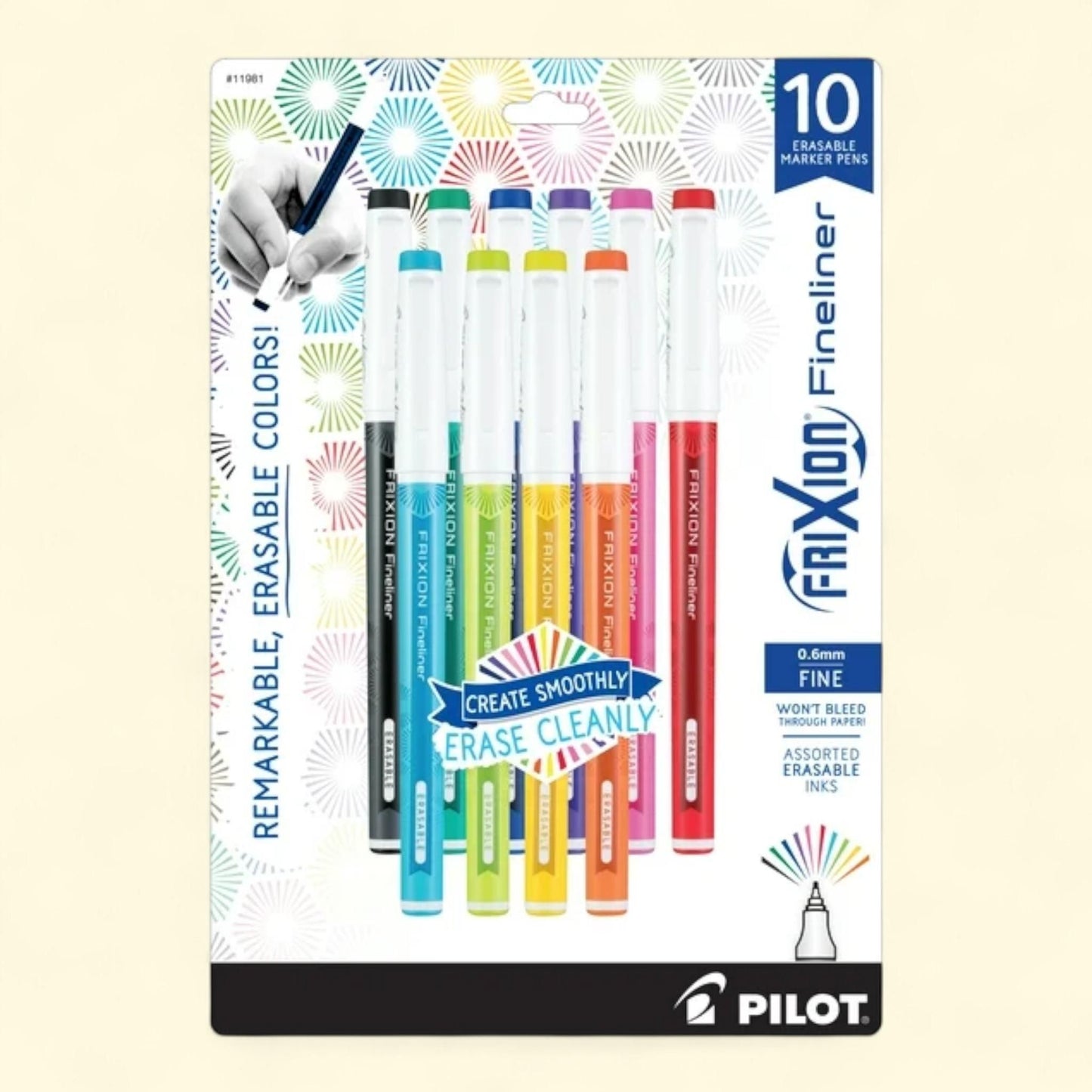 Pilot FriXion Fineliner, Fine Point, 10 Count