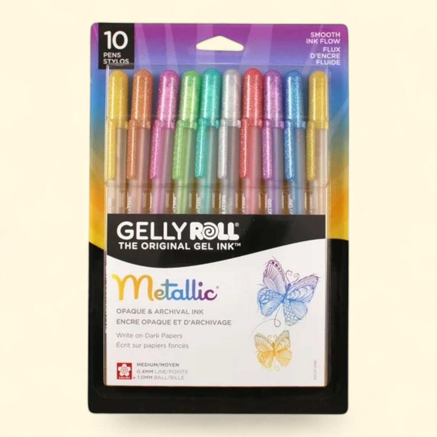Sakura Gelly Roll Pen Set, 10 Metallic Colored Gel Pens — authentic US product shipped worldwide by Treatspree