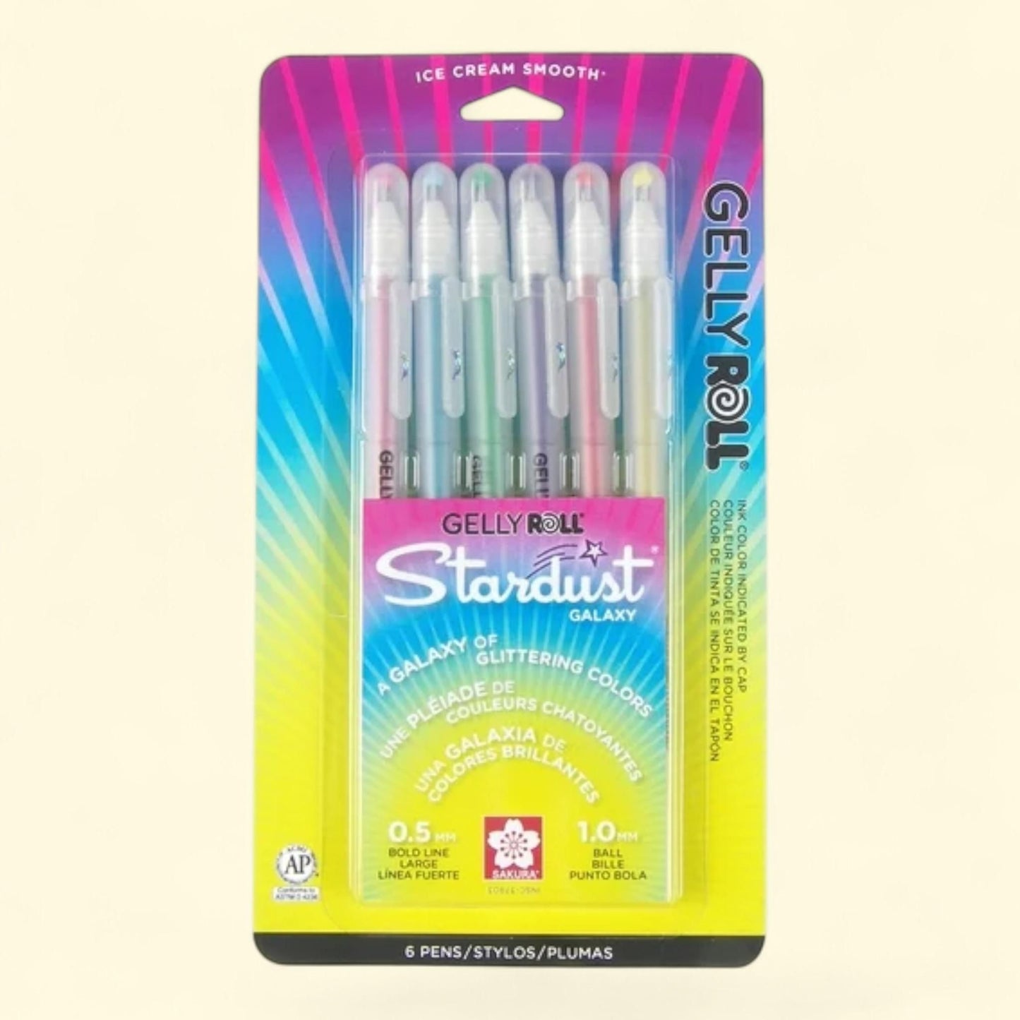 Sakura Gelly Roll Stardust Gel Pen Set, 6-Colors — authentic US product shipped worldwide by Treatspree