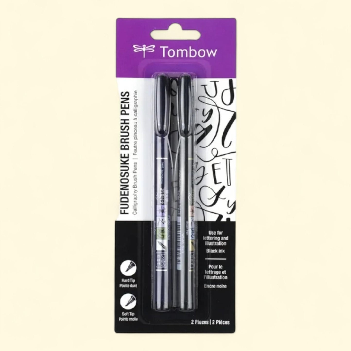 Tombow Fudenosuke Brush Pens, 2 Pack
