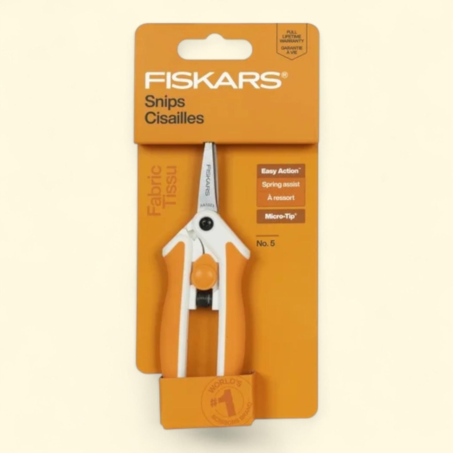 Fiskars Micro-Tip Easy Action Scissors, 5"