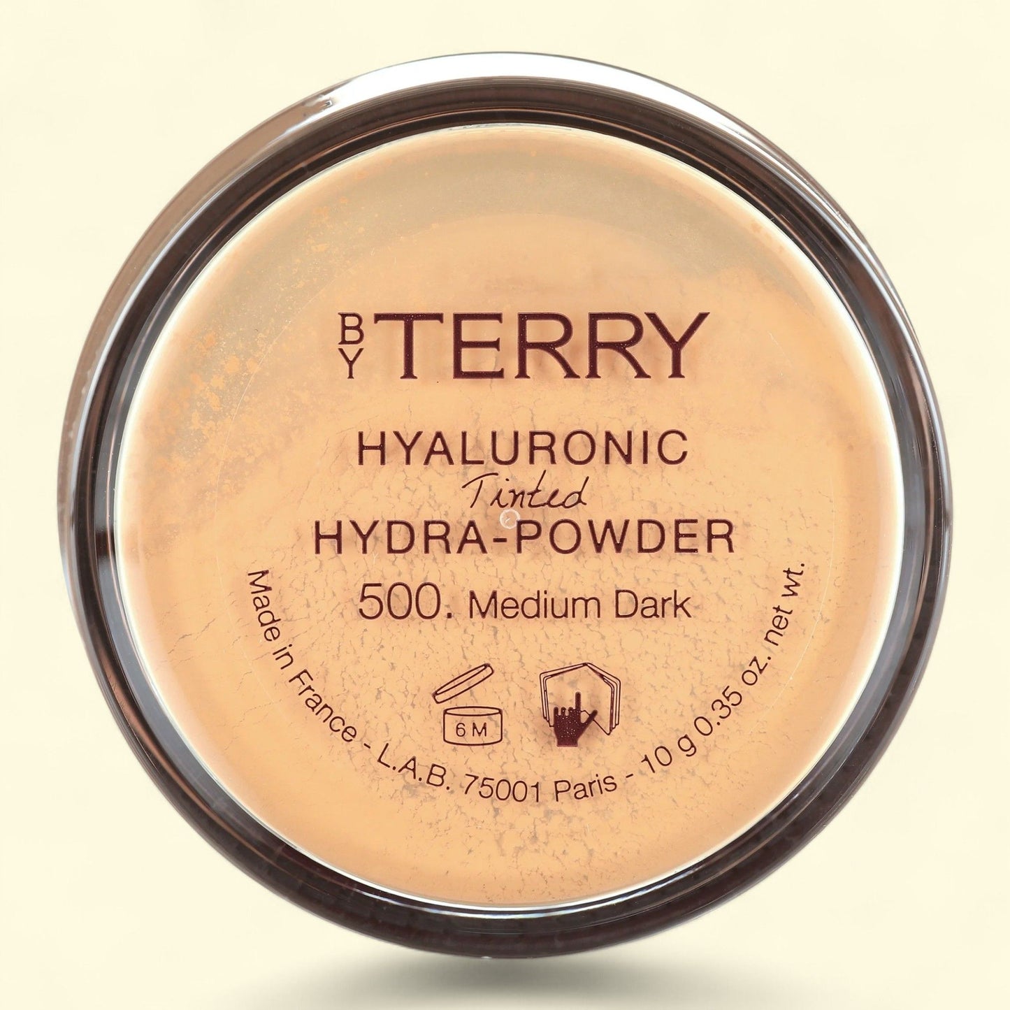 By Terry Hyaluronic Tinted Hydra Powder, N500 Medium Dark, Matte Finish, 10g (0.35 Oz)