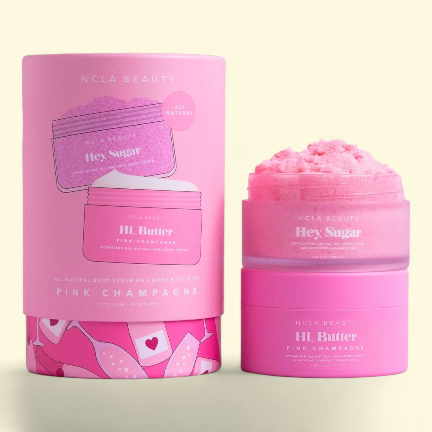NCLA Beauty Pink Champagne Body Care Set, 2-piece set