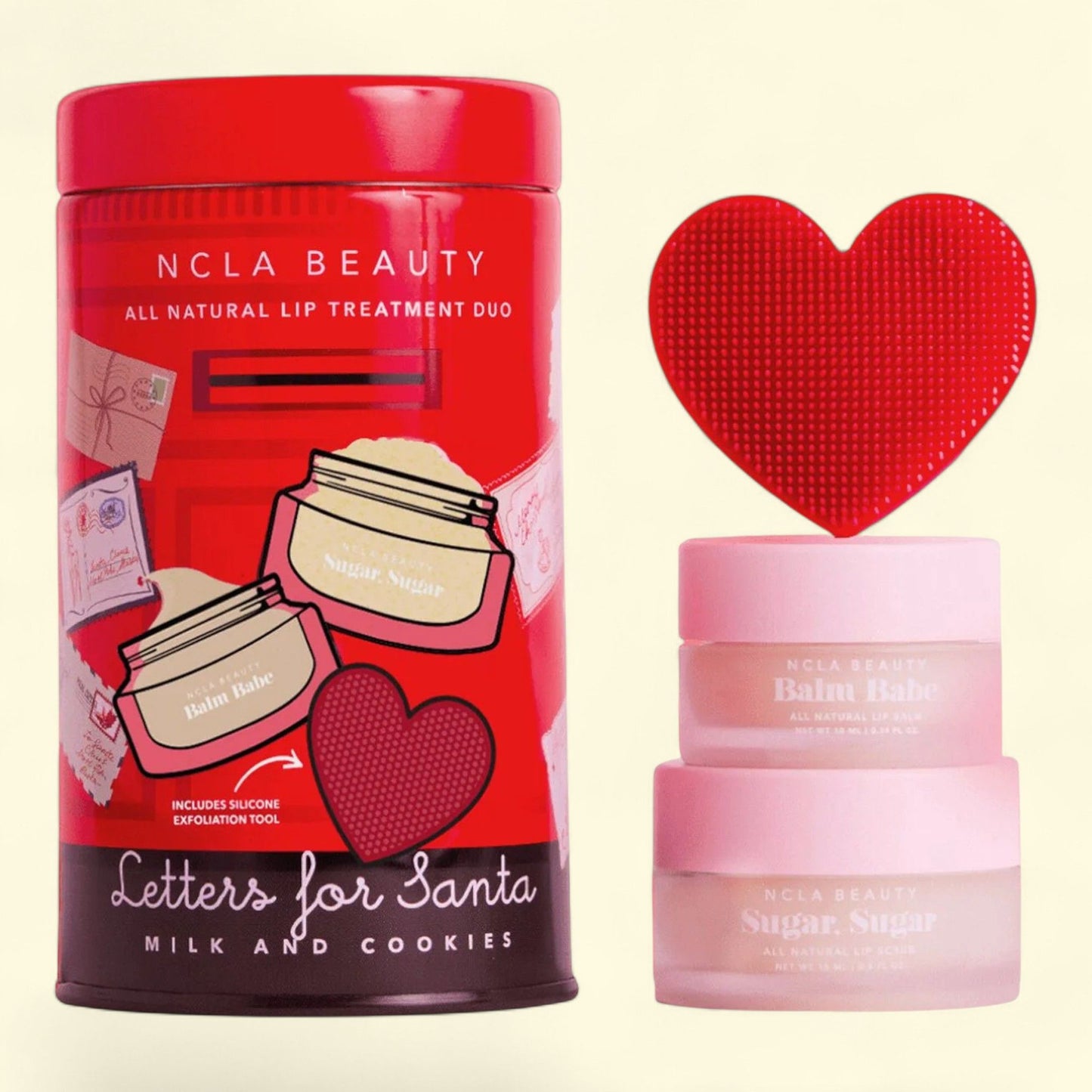 NCLA Beauty Letters For Santa Lip Care Duo and Lip Scrubber Gift Set, $40 Value, 2-piece set