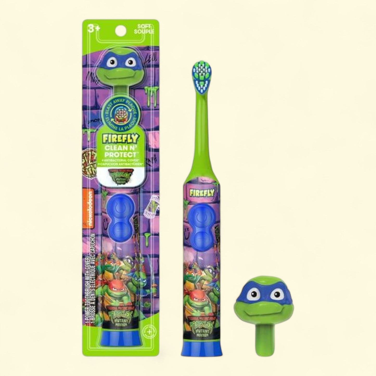 Firefly Teenage Mutant Ninja Turtles Power Kids Toothbrush, Soft, 3+