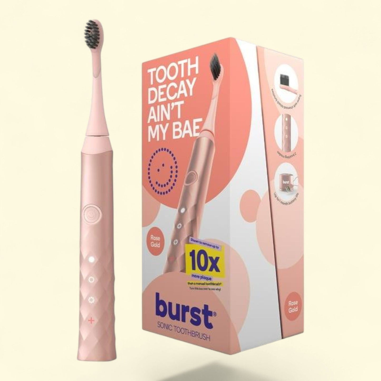 Burst Sonic Electric Toothbrush, Adults, 3 Modes, Soft Bristles, Ro... — authentic US product shipped worldwide by Treatspree
