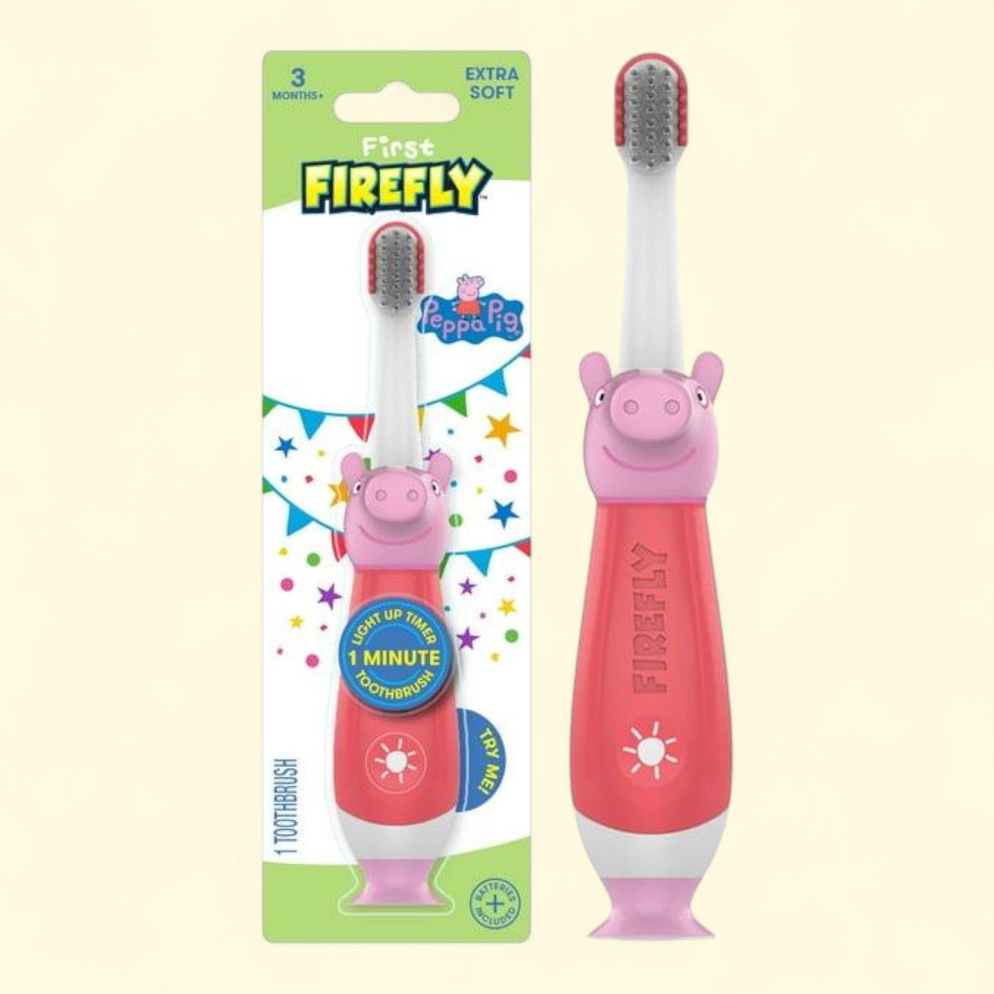 First Firefly Training Light Up Toothbrush, Peppa Pig, 1 Count