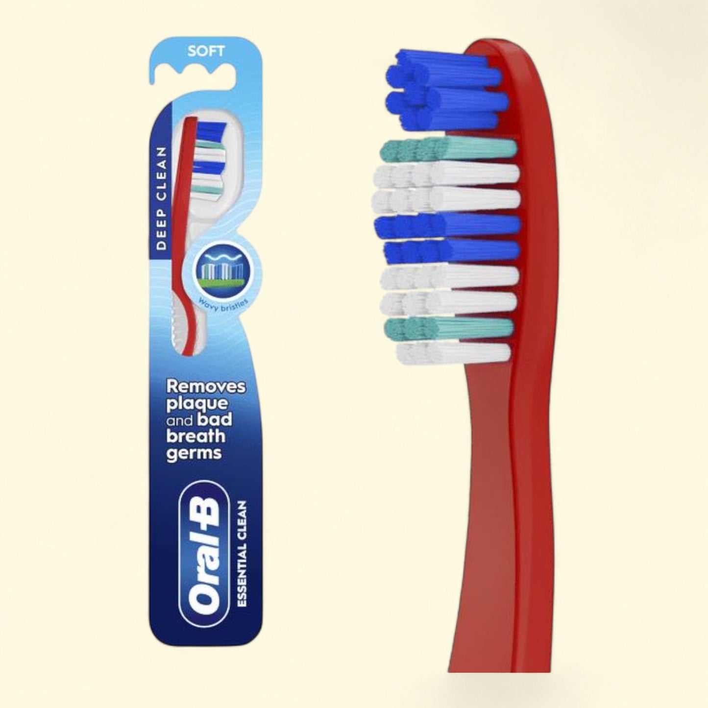 Oral-B Essential Clean Toothbrush, Soft, 1 Count — authentic US product shipped worldwide by Treatspree