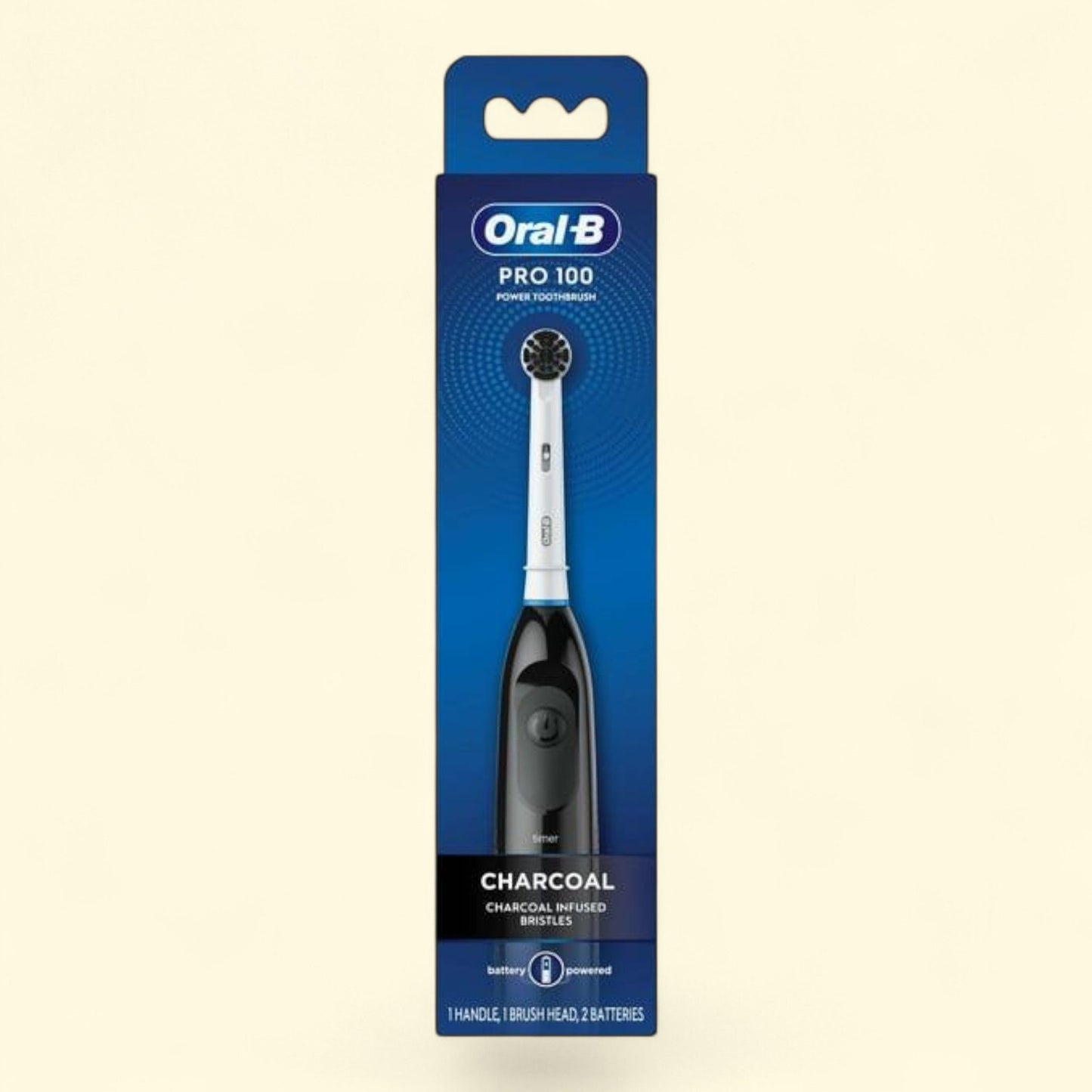 Oral-B Clinical Charcoal Battery Electric Toothbrush, Black, Size: Adults and Children 3+