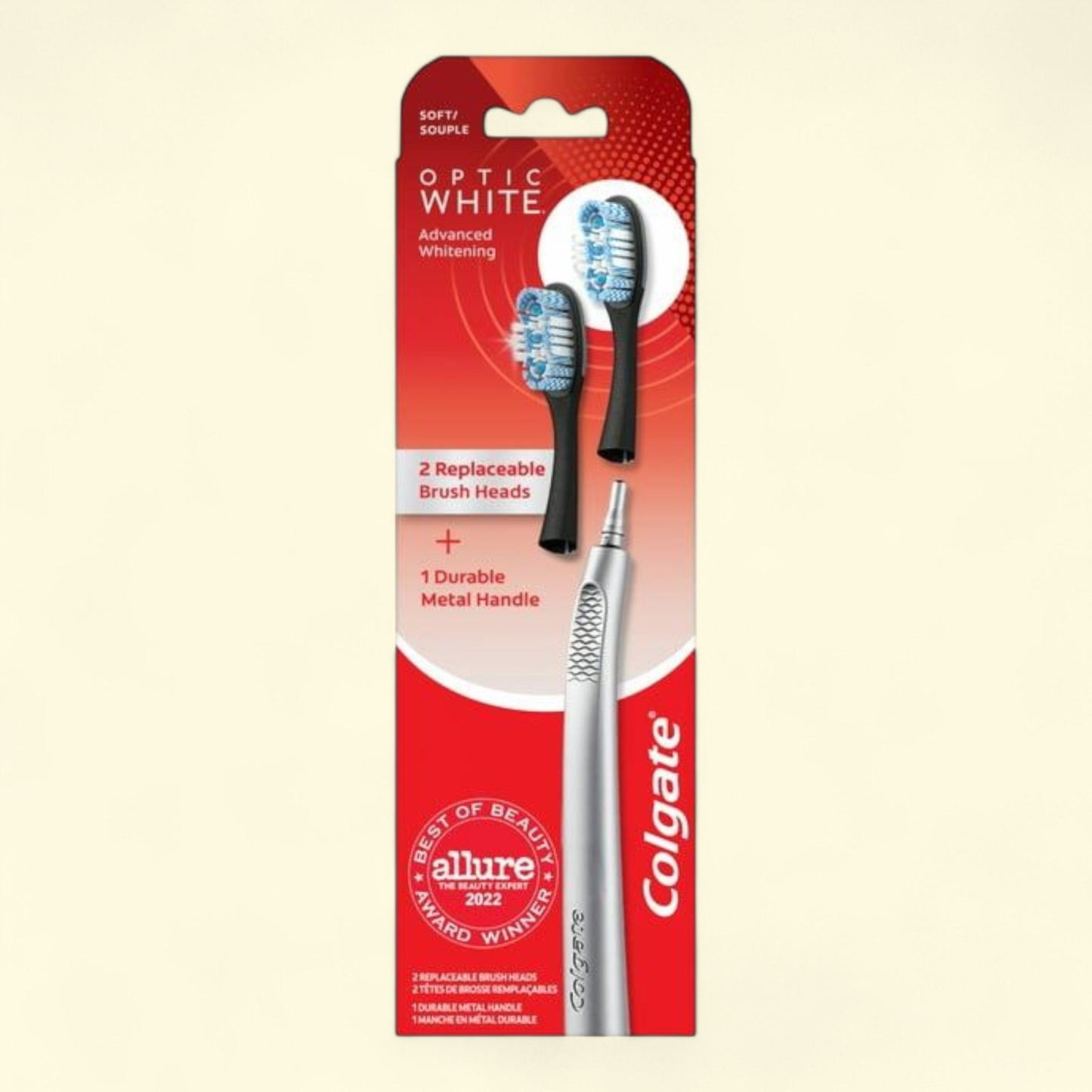 Colgate Optic White Toothbrush Starter Kit, 2 Brush Heads — authentic US product shipped worldwide by Treatspree