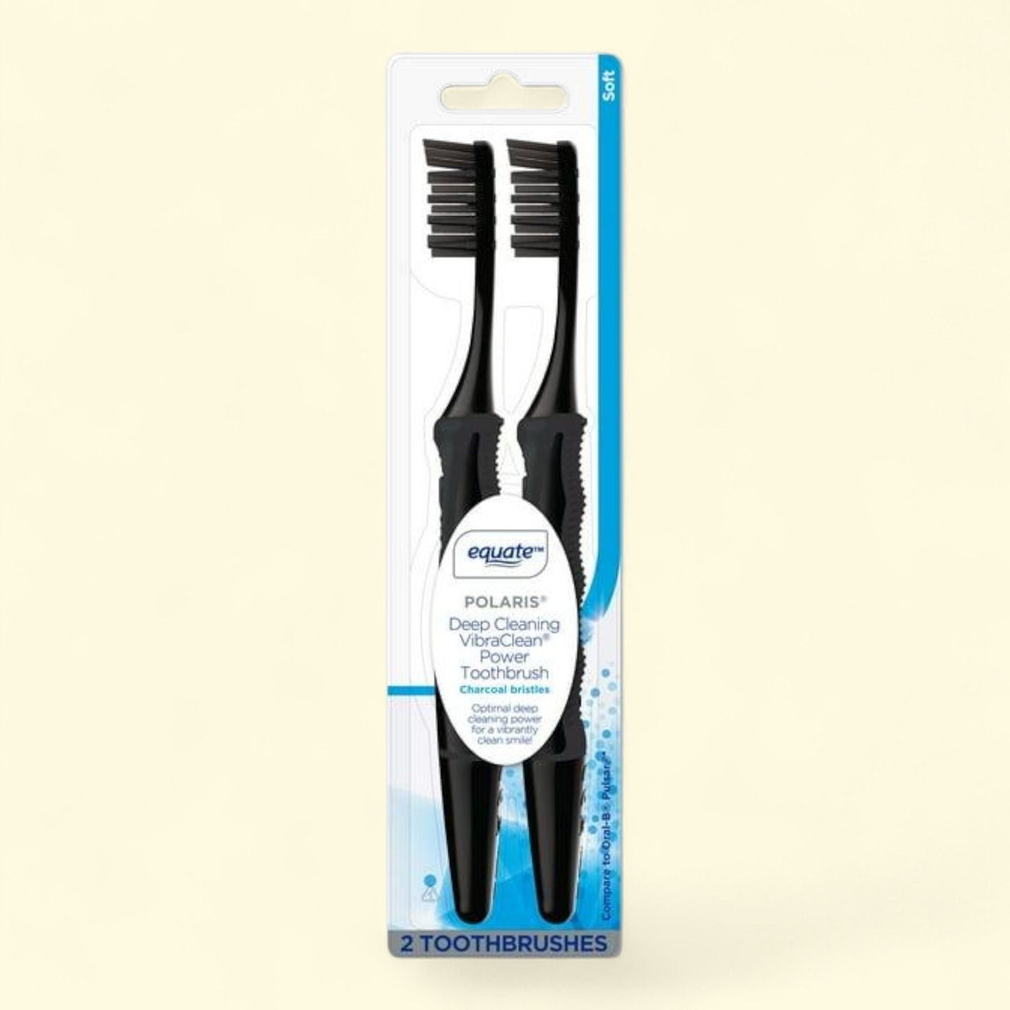 Equate Polaris Toothbrush, Soft Bristles (2 Count)