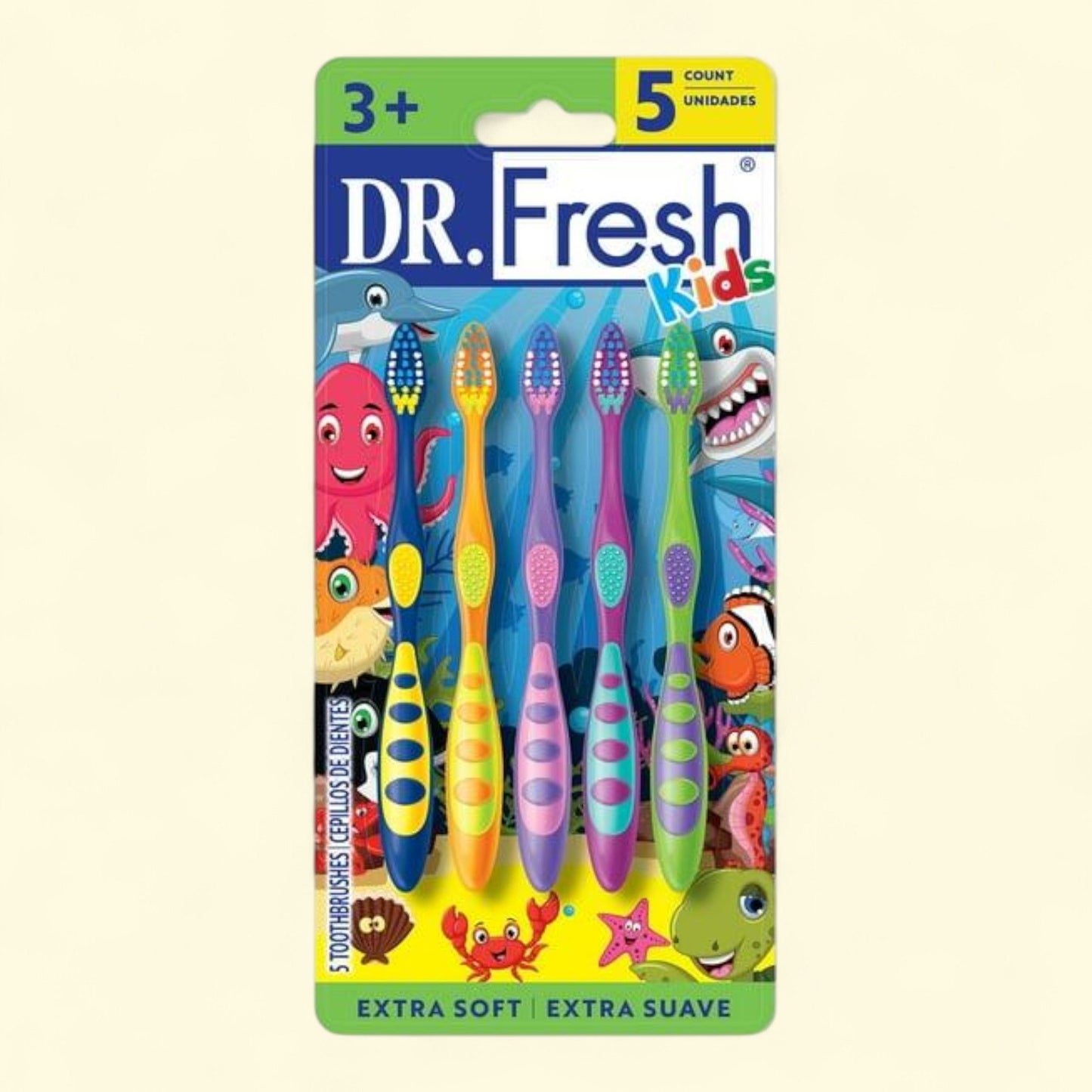 Dr. Fresh Kids Toothbrushes, 5 Count