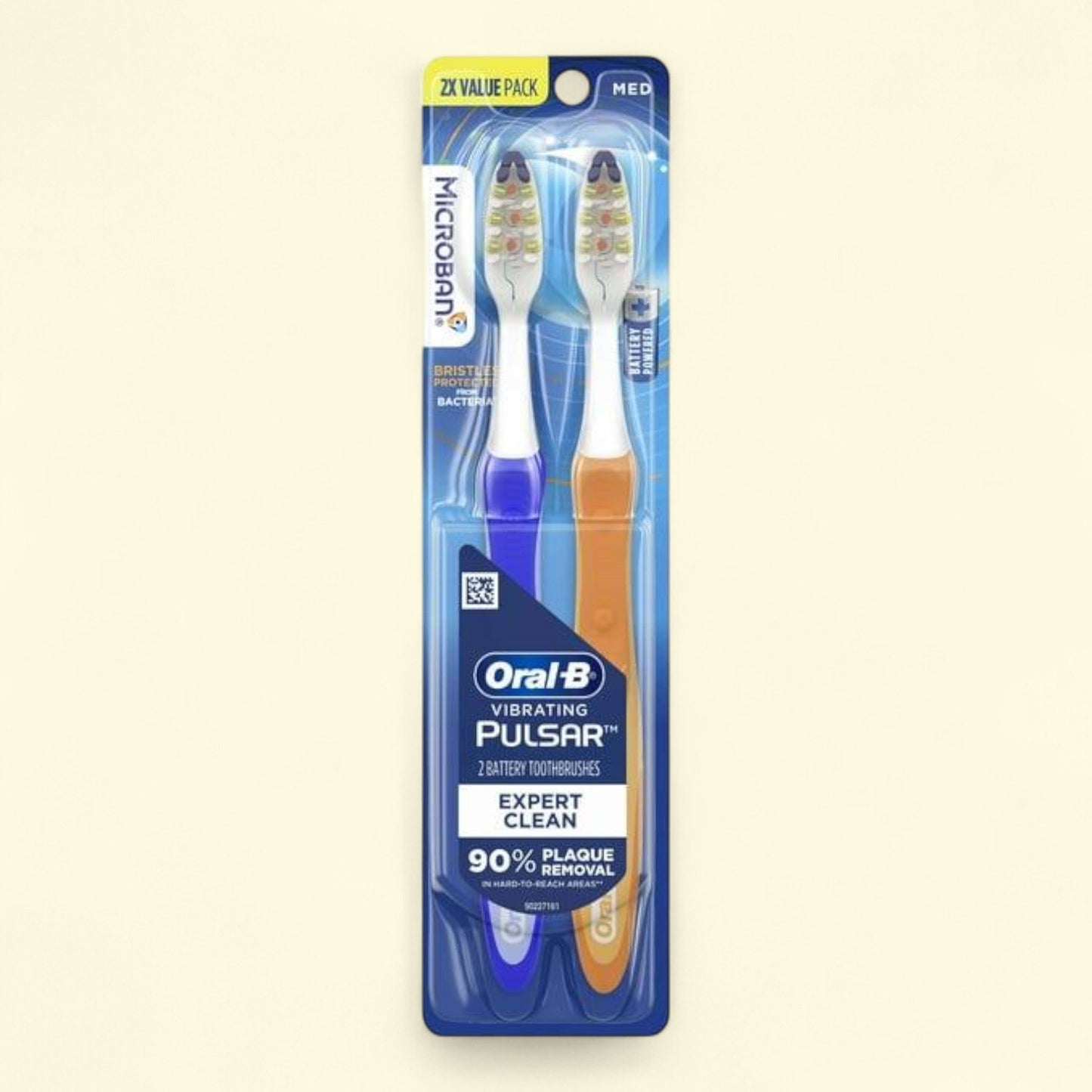 Oral-B Vibrating Pulsar Toothbrush, Medium, 2 Count