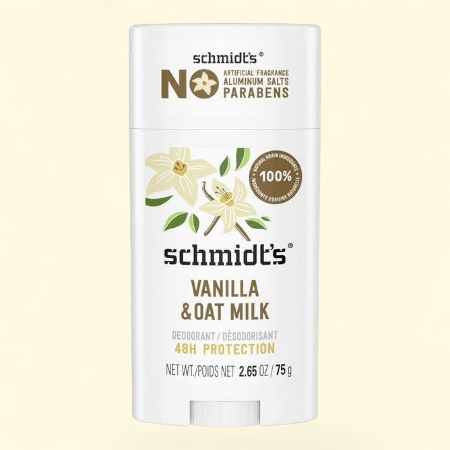 Schmidt's Deodorant, Vanilla & Oat Milk, 2.65 oz