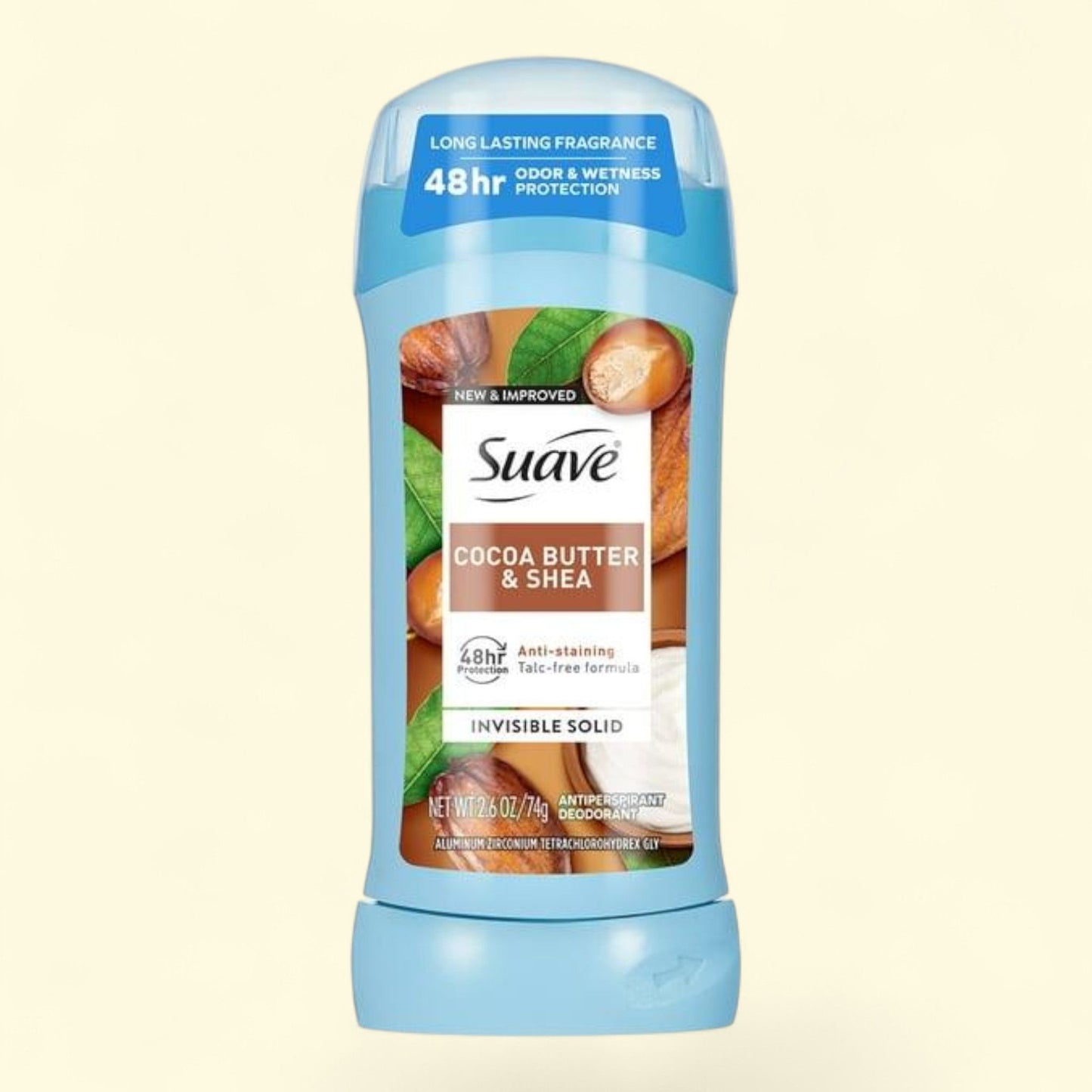 Suave Antiperspirant Deodorant For Women, Cocoa Butter & Shea, 2.6 oz