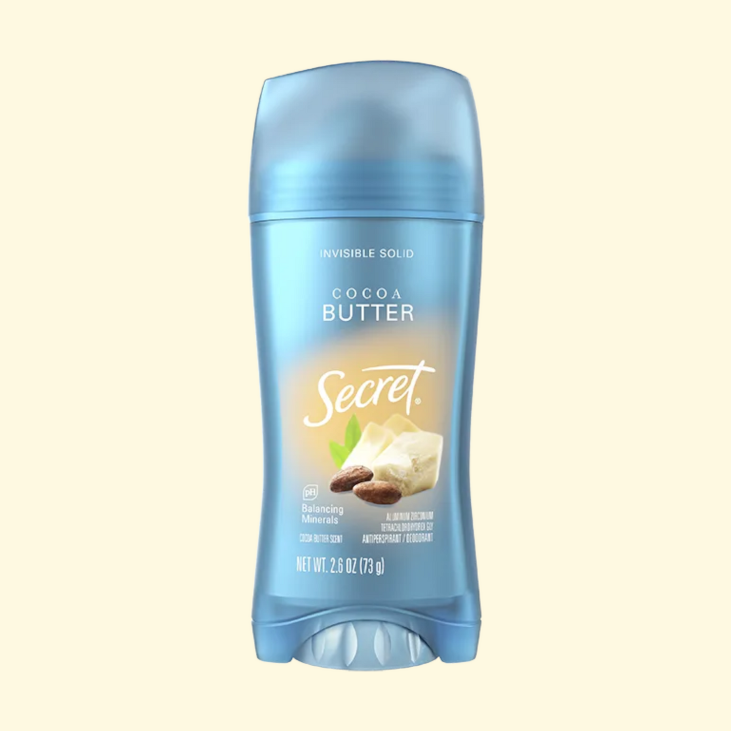 Secret Fresh Invisible Solid Antiperspirant Deodorant, Cocoa Butter, 2.6 oz