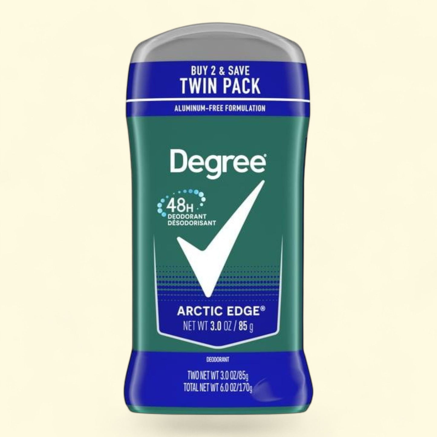 Degree Men's Deodorant Stick, Arctic Edge, 3 oz Twin Pack