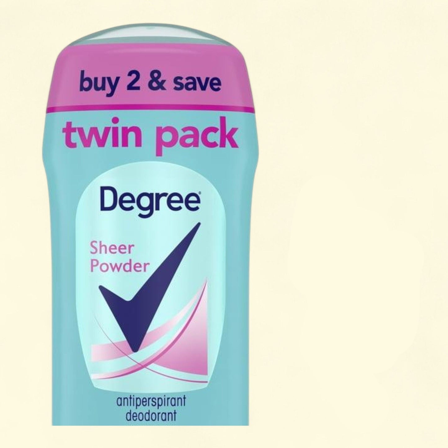 Degree Women's Antiperspirant Deodorant Stick, Sheer Powder, 2.6 oz, Twin Pack