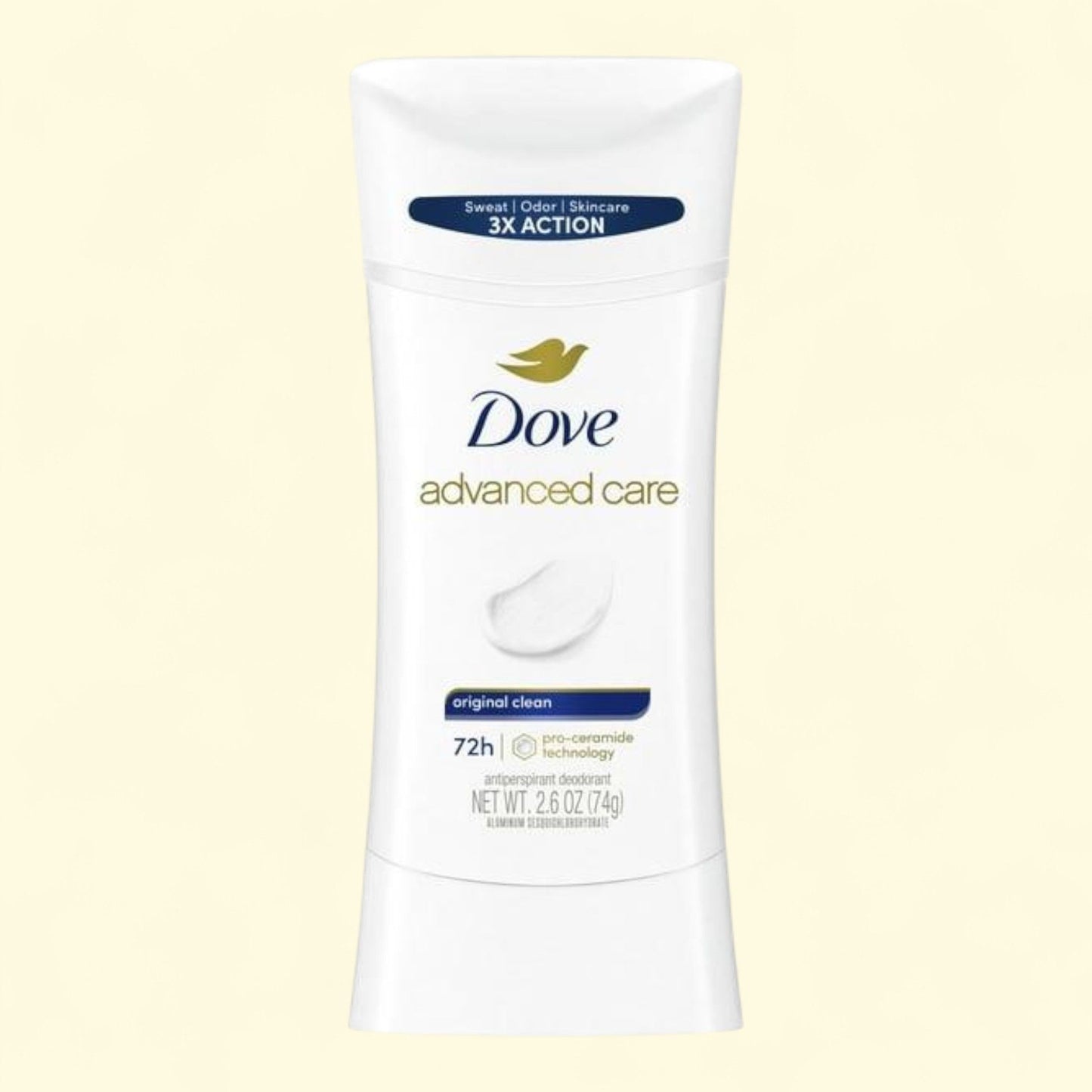 Dove Antiperspirant Deodorant Stick for Women Original Clean, 2.6 oz
